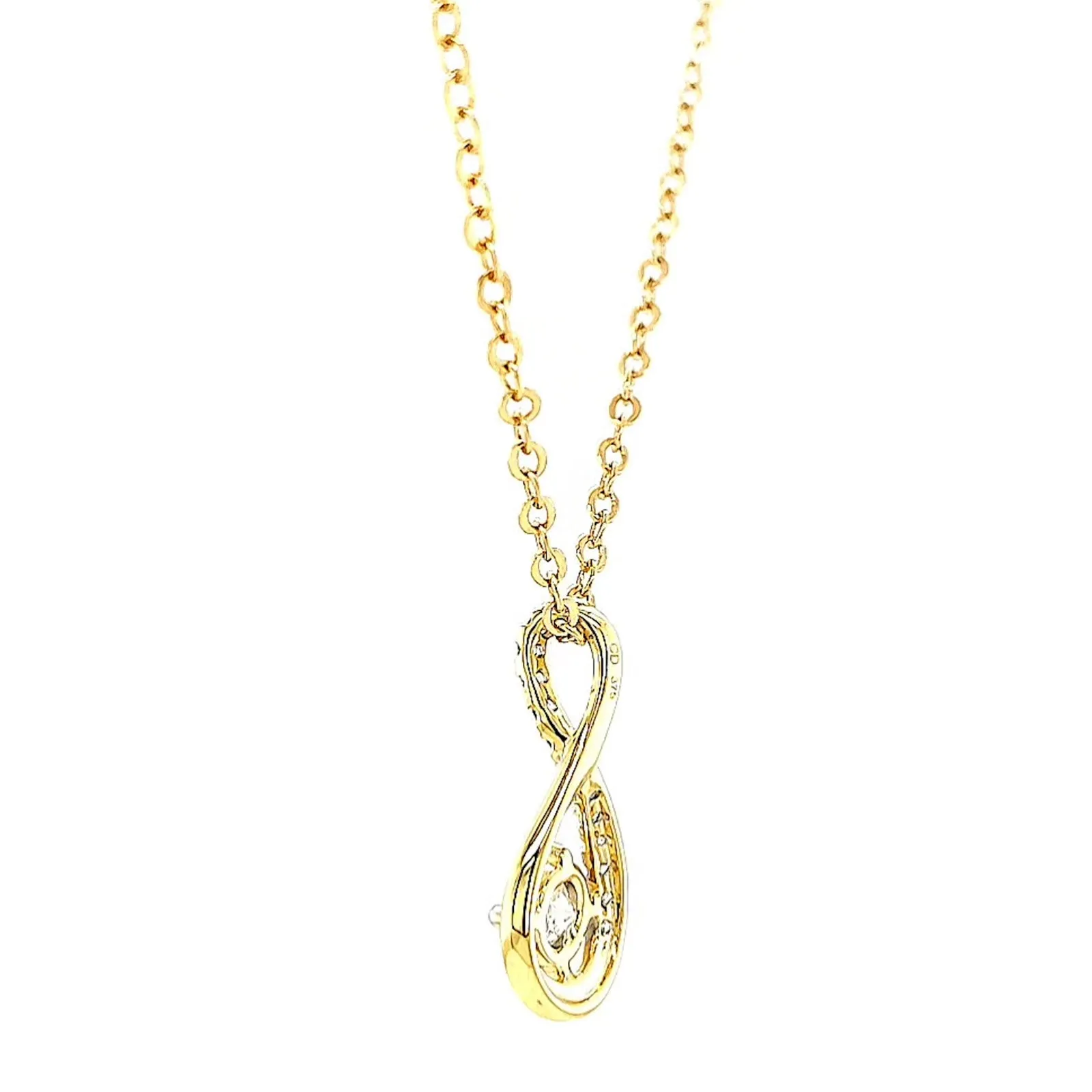 Celebration 9ct Yellow Gold Round Brilliant Cut 1/2 Carat tw of Certified Lab Grown Diamonds Pendant