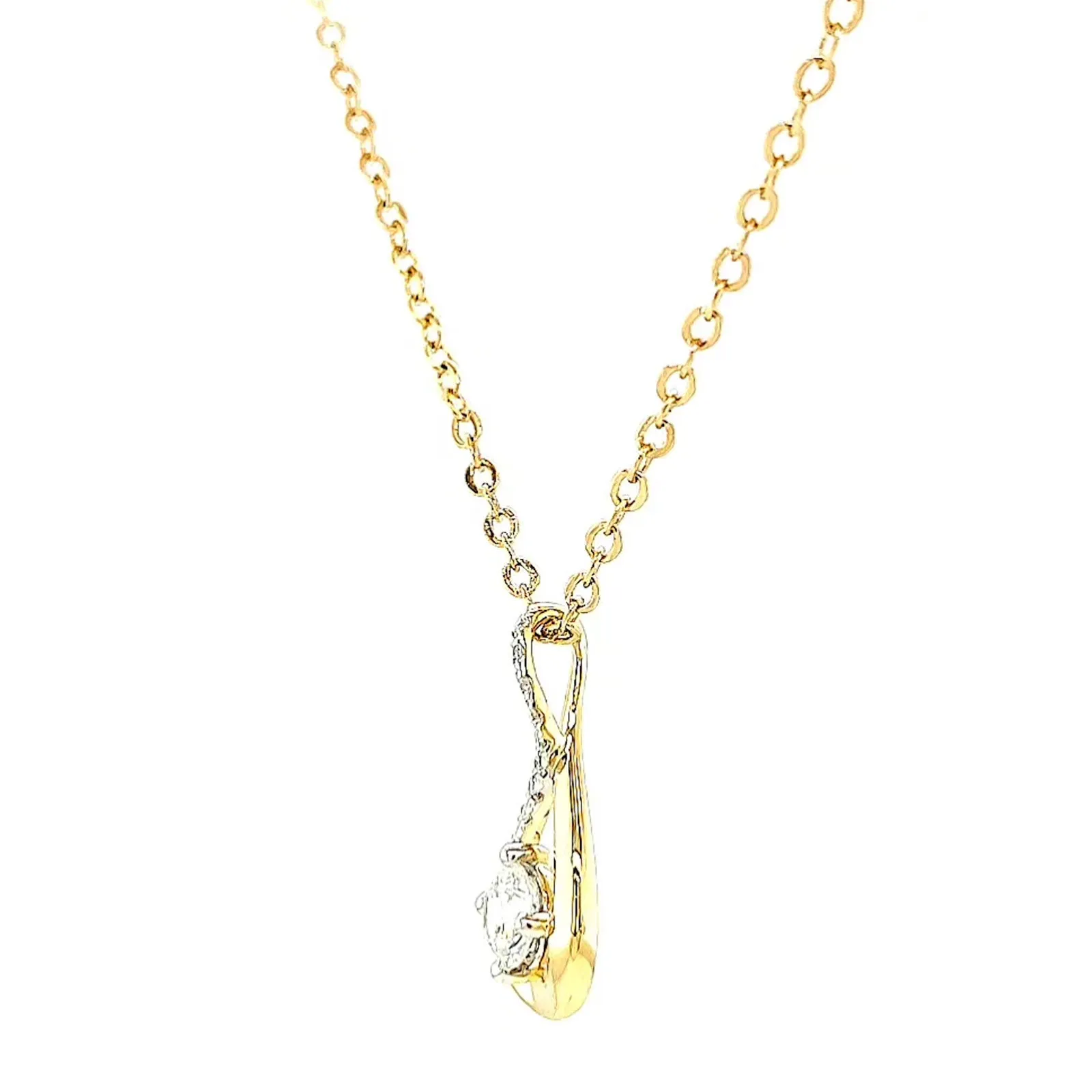 Celebration 9ct Yellow Gold Round Brilliant Cut 1/2 Carat tw of Certified Lab Grown Diamonds Pendant