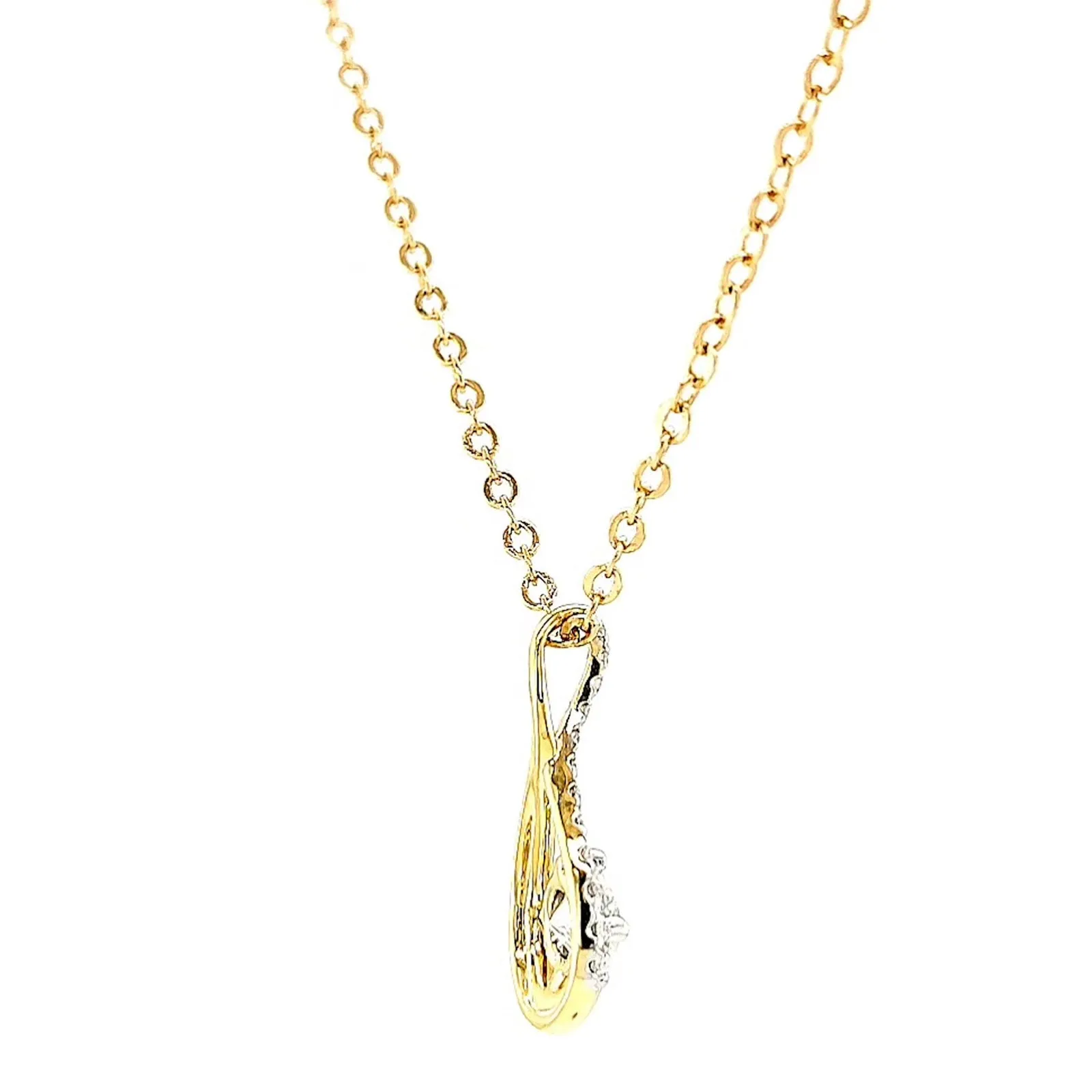 Celebration 9ct Yellow Gold Round Brilliant Cut 1/2 Carat tw of Certified Lab Grown Diamonds Pendant