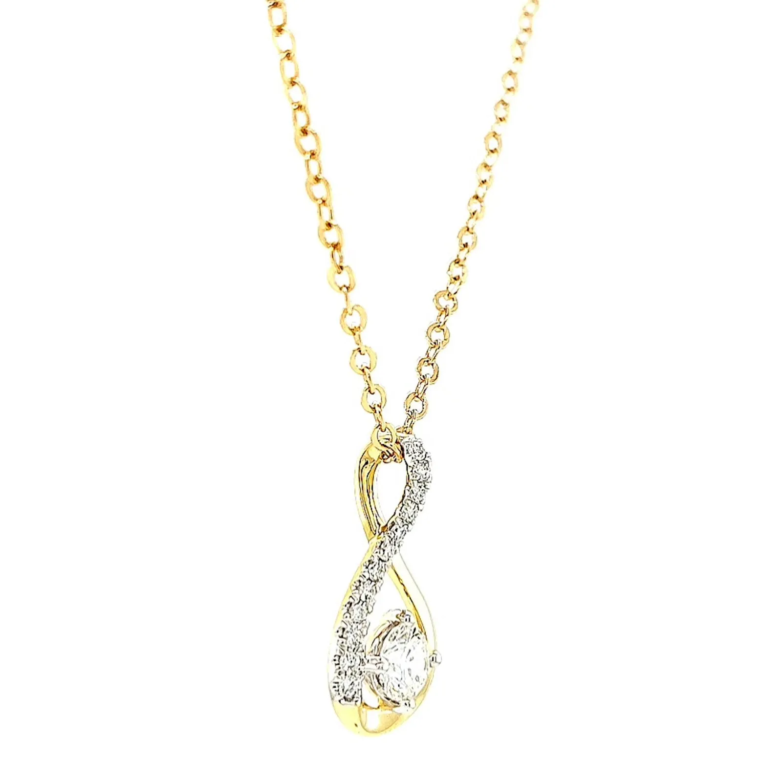 Celebration 9ct Yellow Gold Round Brilliant Cut 1/2 Carat tw of Certified Lab Grown Diamonds Pendant