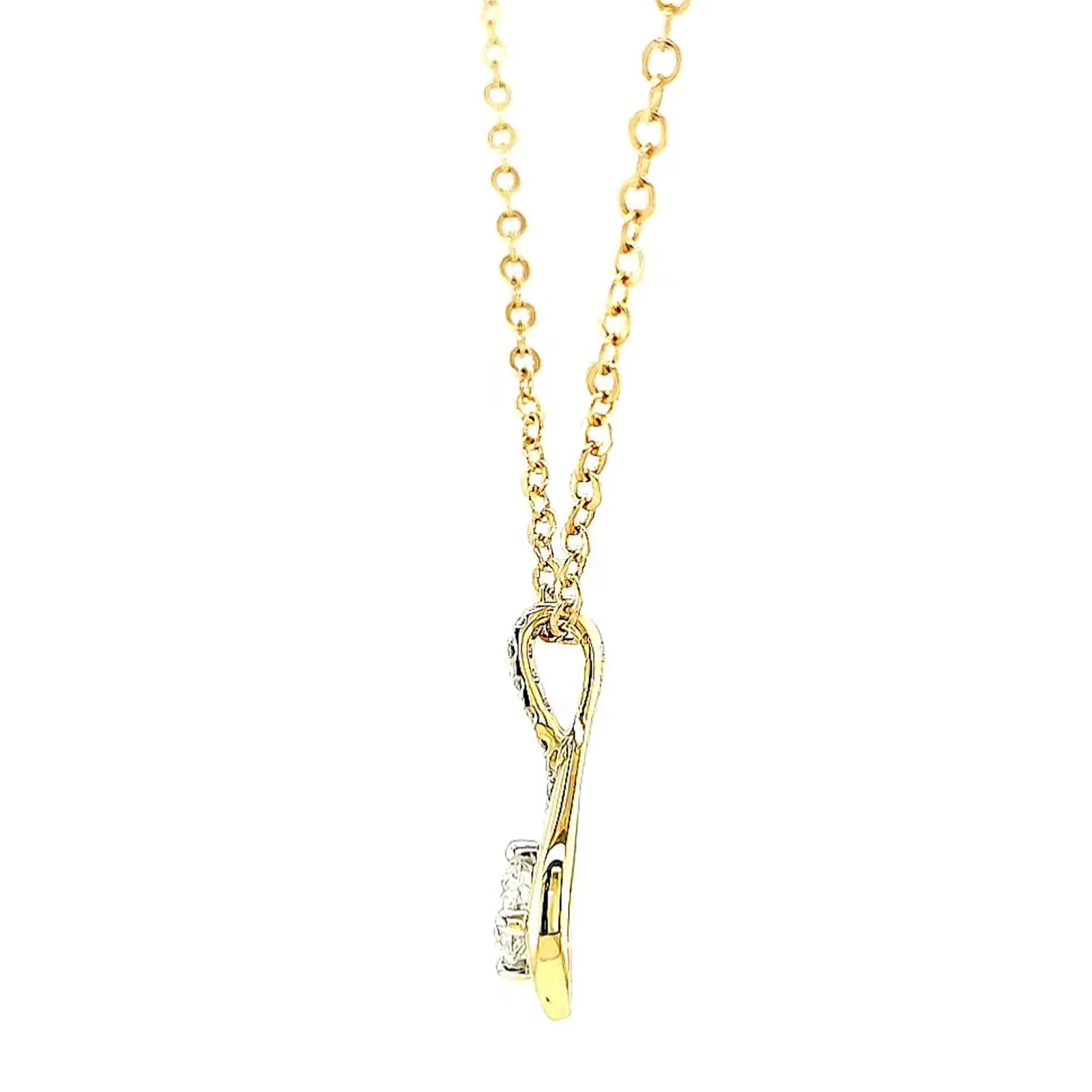 Celebration 9ct Yellow Gold Round Brilliant Cut 1/2 Carat tw of Certified Lab Grown Diamonds Pendant