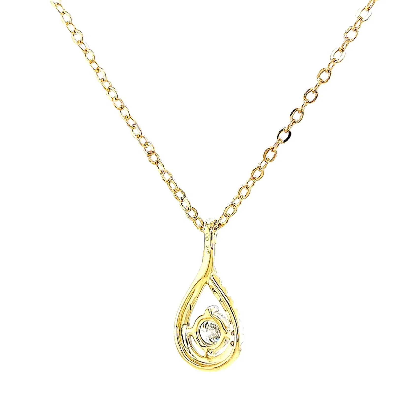 Celebration 9ct Yellow Gold Round Brilliant Cut 1/2 Carat tw of Certified Lab Grown Diamonds Pendant