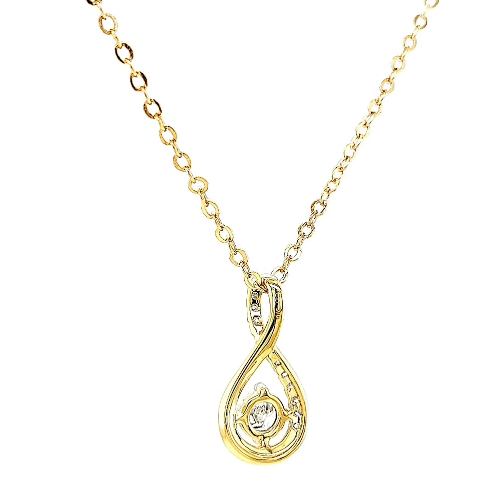 Celebration 9ct Yellow Gold Round Brilliant Cut 1/2 Carat tw of Certified Lab Grown Diamonds Pendant
