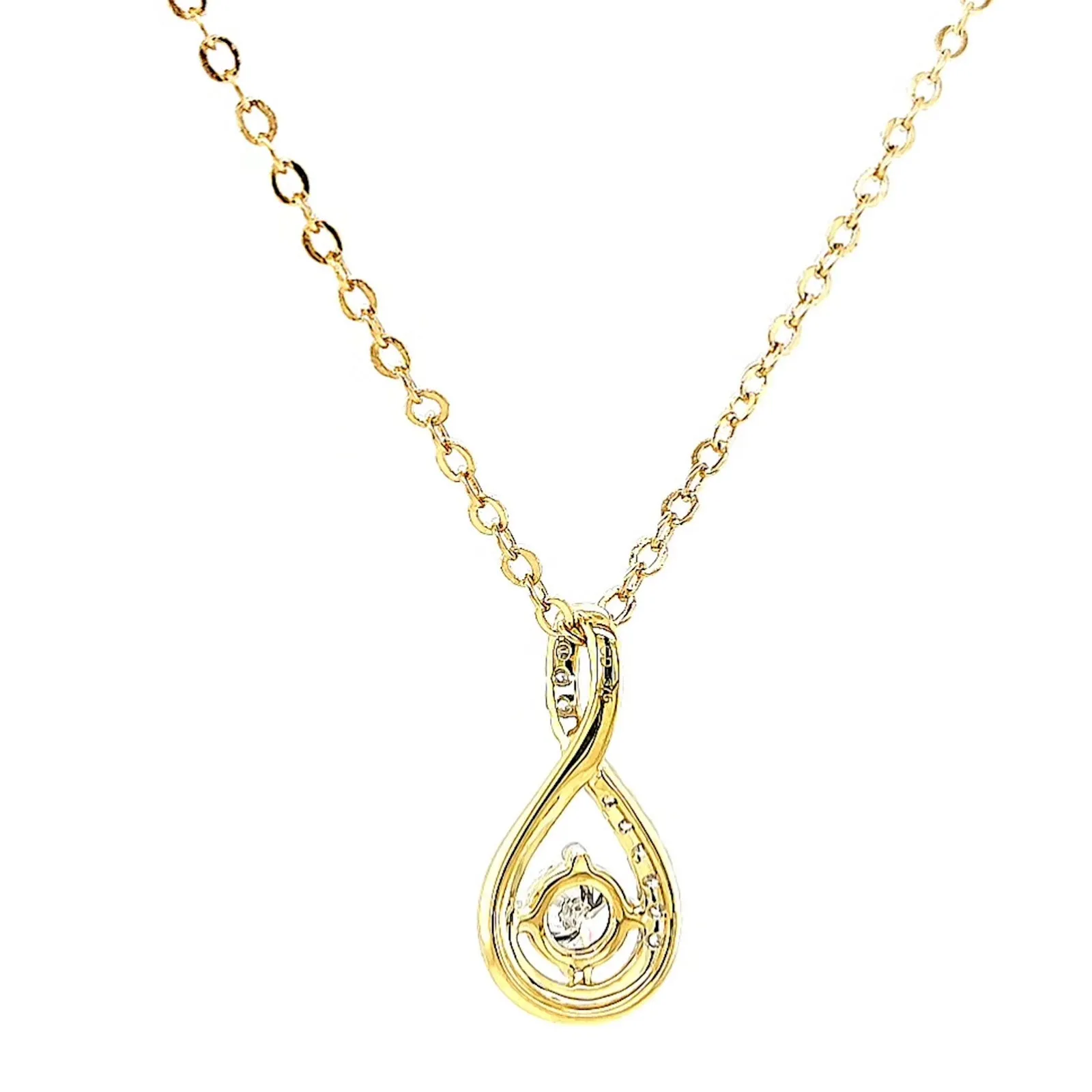 Celebration 9ct Yellow Gold Round Brilliant Cut 1/2 Carat tw of Certified Lab Grown Diamonds Pendant