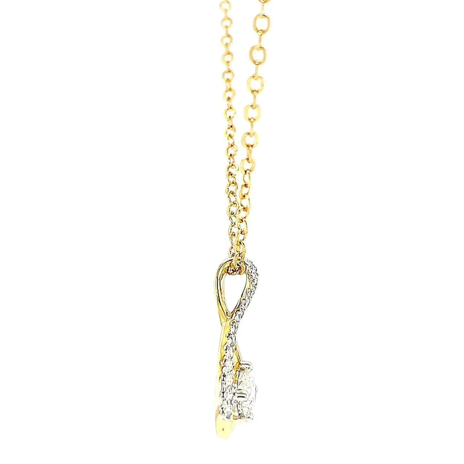 Celebration 9ct Yellow Gold Round Brilliant Cut 1/2 Carat tw of Certified Lab Grown Diamonds Pendant