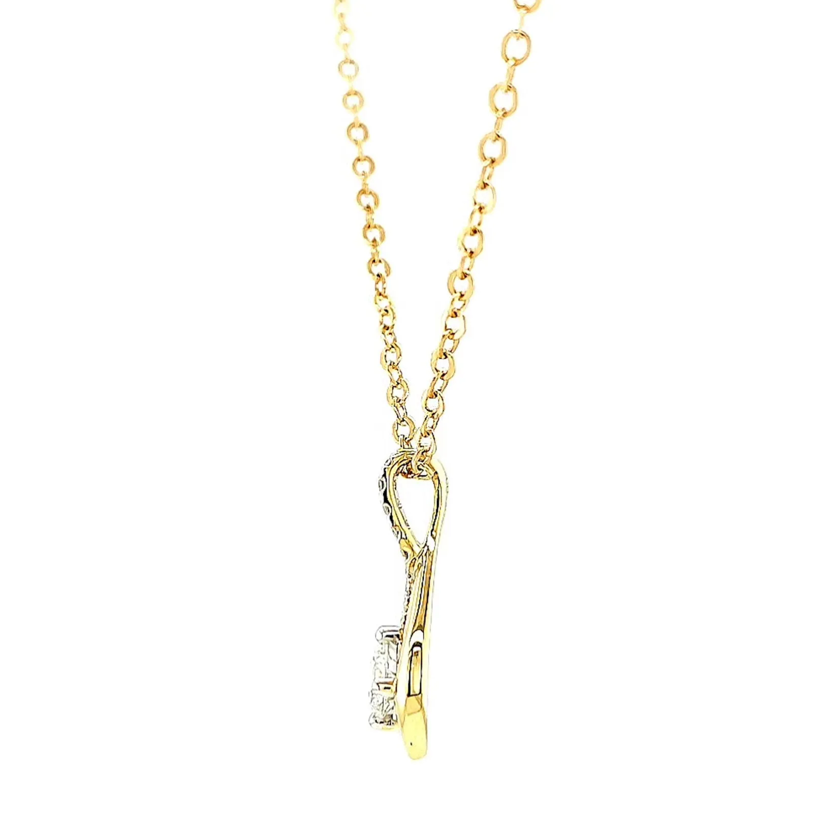 Celebration 9ct Yellow Gold Round Brilliant Cut 1/2 Carat tw of Certified Lab Grown Diamonds Pendant