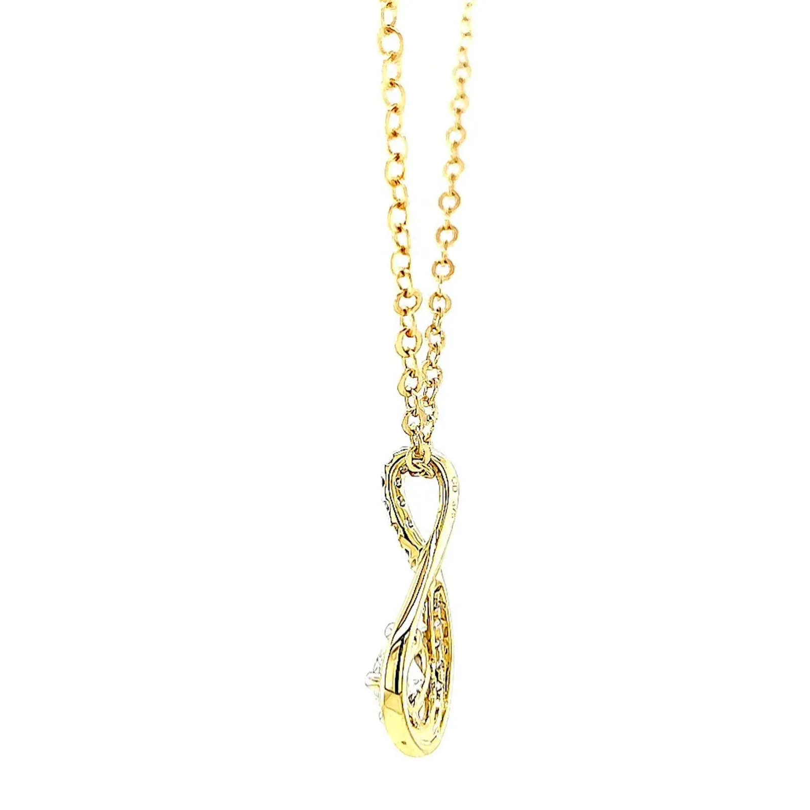 Celebration 9ct Yellow Gold Round Brilliant Cut 1/2 Carat tw of Certified Lab Grown Diamonds Pendant