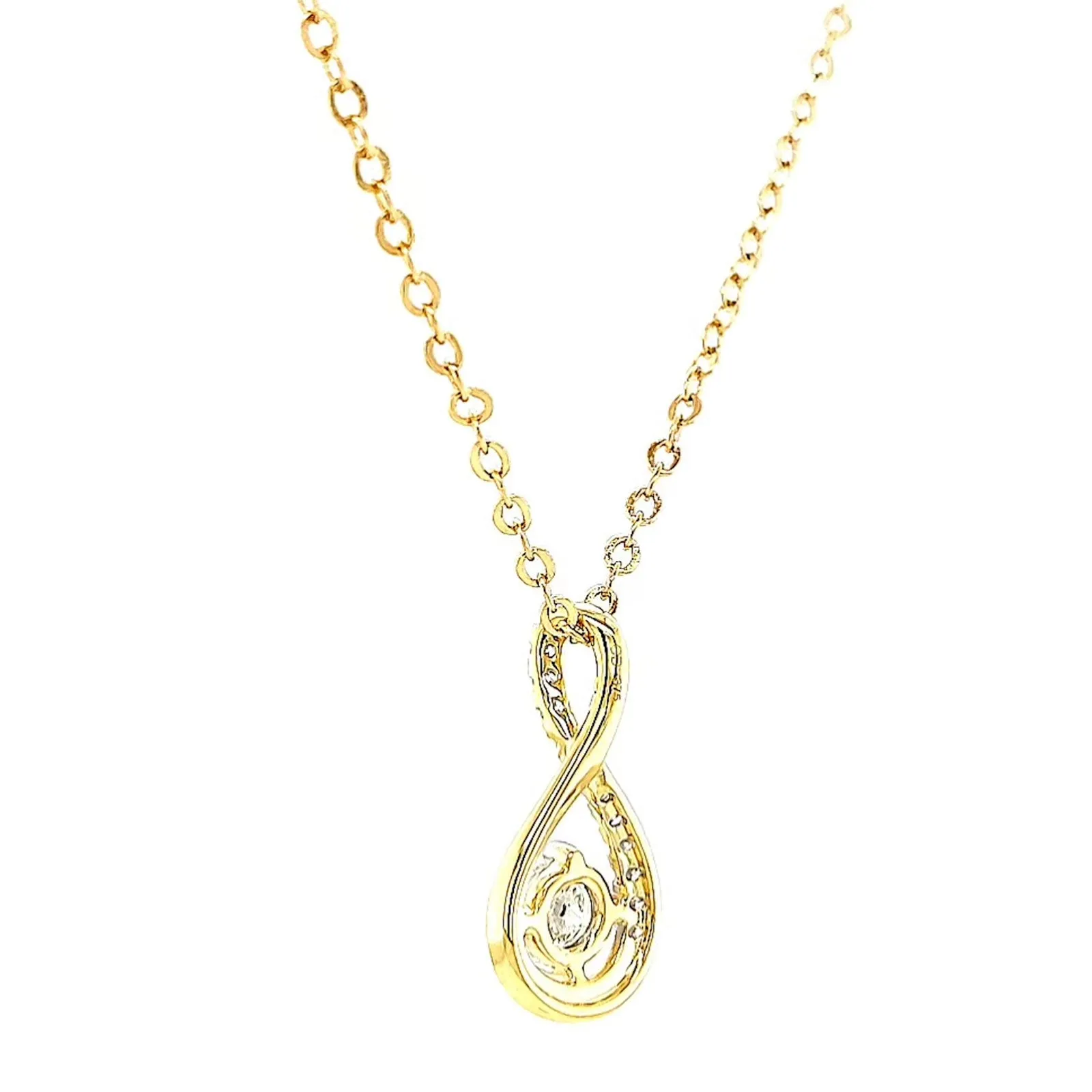 Celebration 9ct Yellow Gold Round Brilliant Cut 1/2 Carat tw of Certified Lab Grown Diamonds Pendant