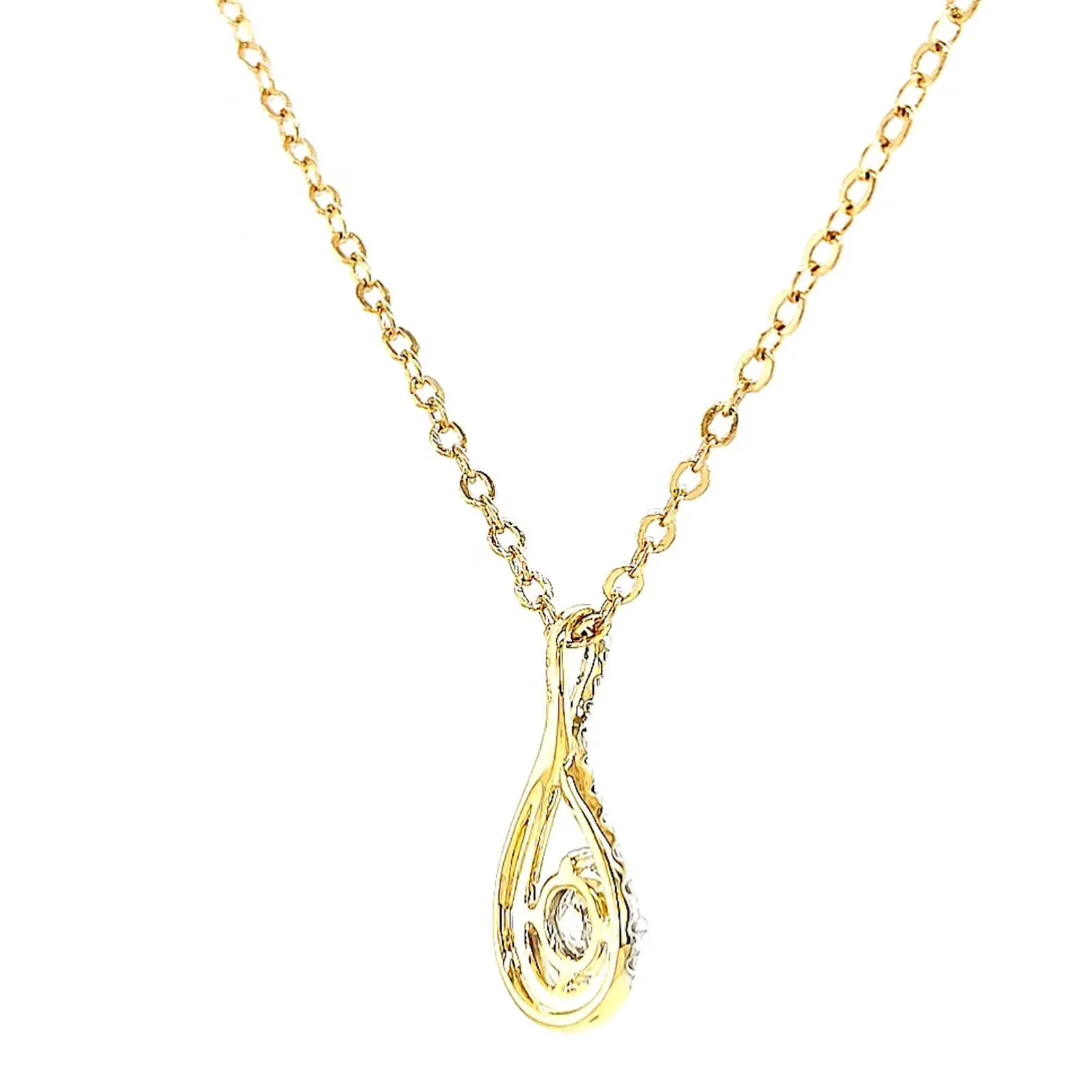 Celebration 9ct Yellow Gold Round Brilliant Cut 1/2 Carat tw of Certified Lab Grown Diamonds Pendant
