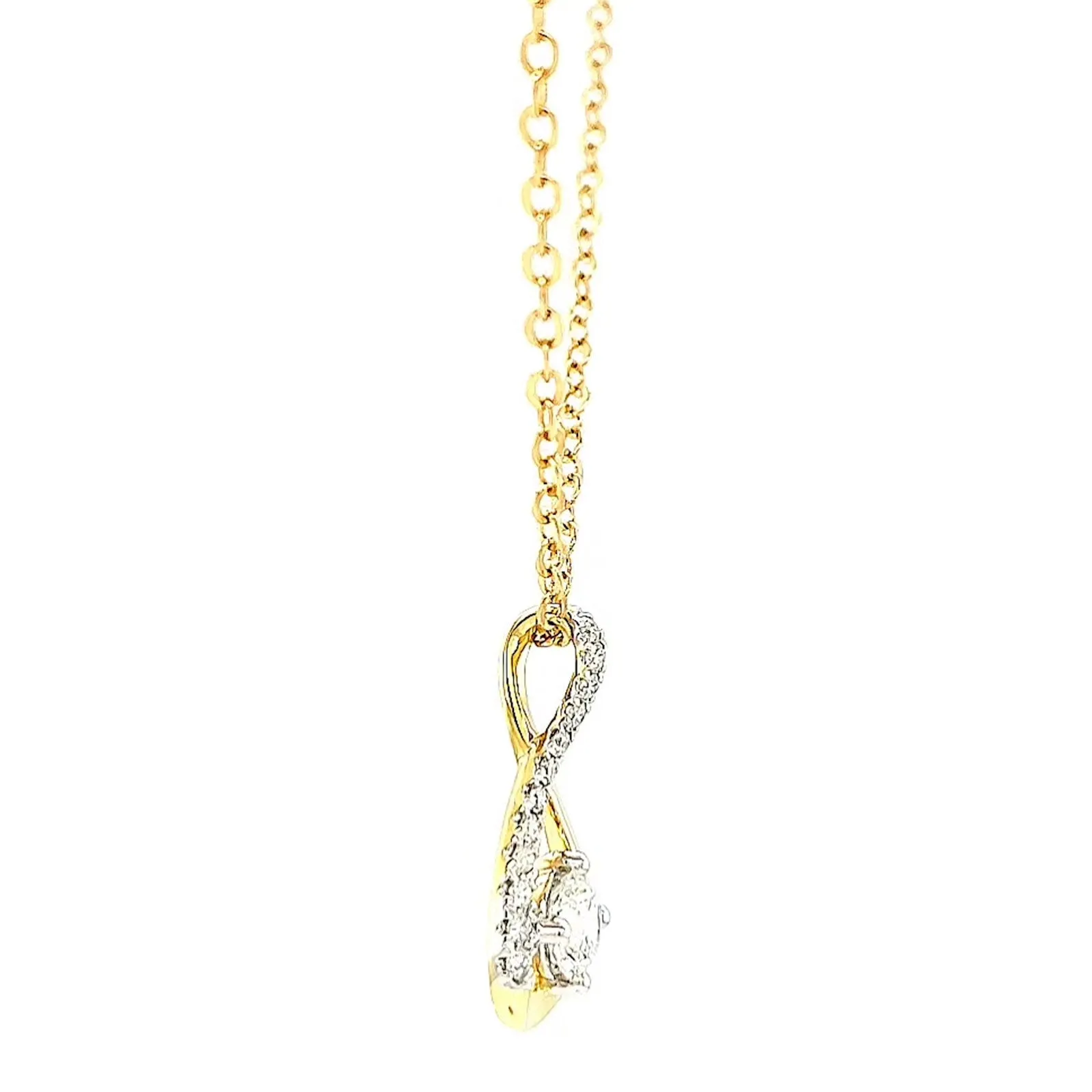 Celebration 9ct Yellow Gold Round Brilliant Cut 1/2 Carat tw of Certified Lab Grown Diamonds Pendant