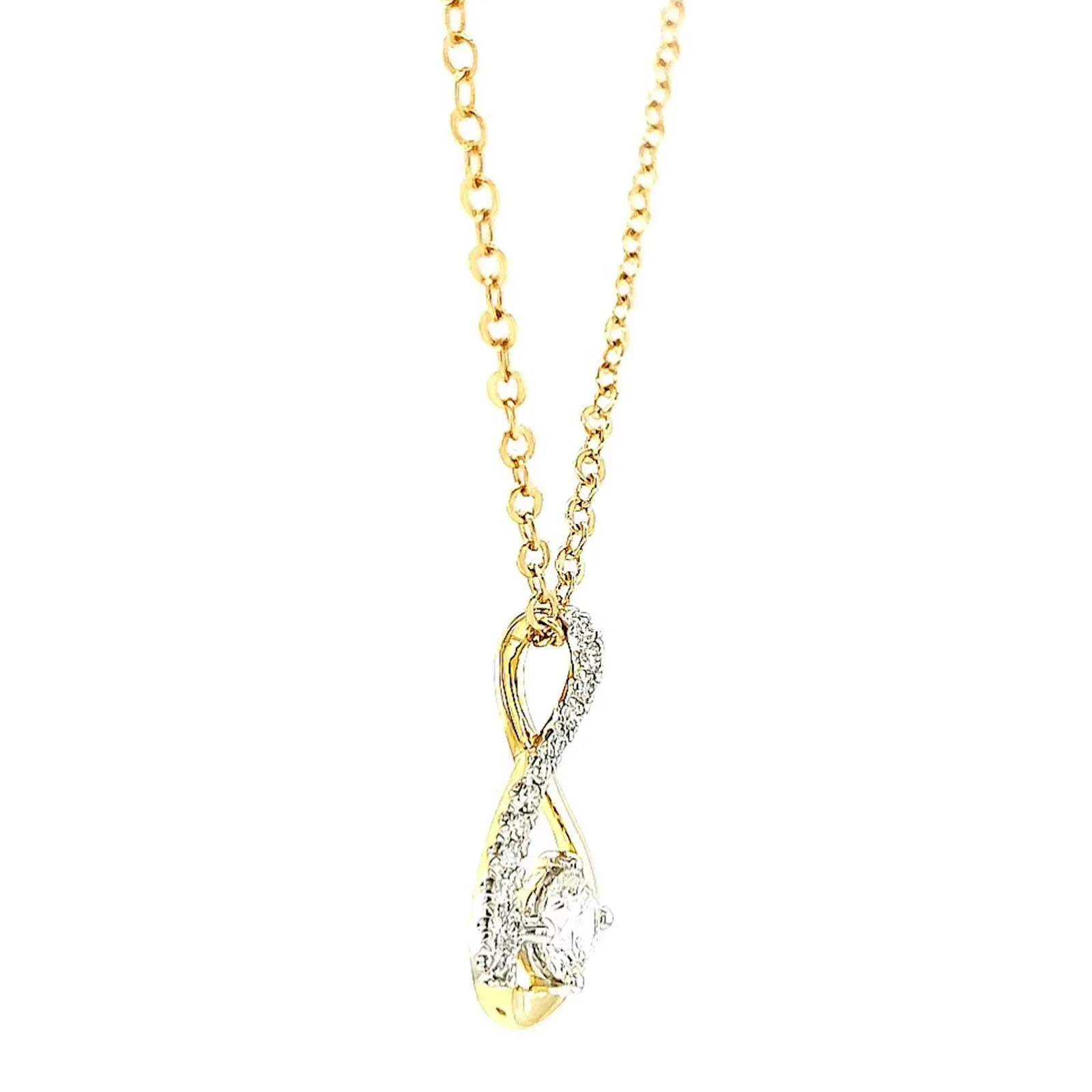 Celebration 9ct Yellow Gold Round Brilliant Cut 1/2 Carat tw of Certified Lab Grown Diamonds Pendant