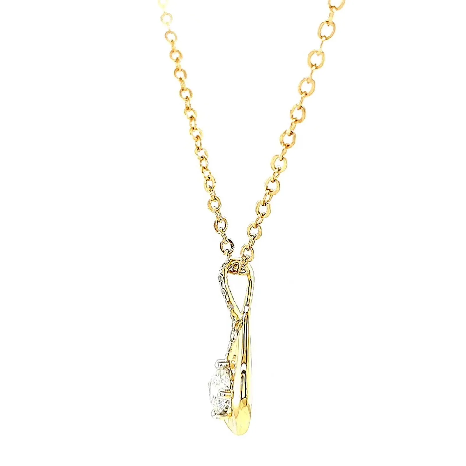 Celebration 9ct Yellow Gold Round Brilliant Cut 1/2 Carat tw of Certified Lab Grown Diamonds Pendant