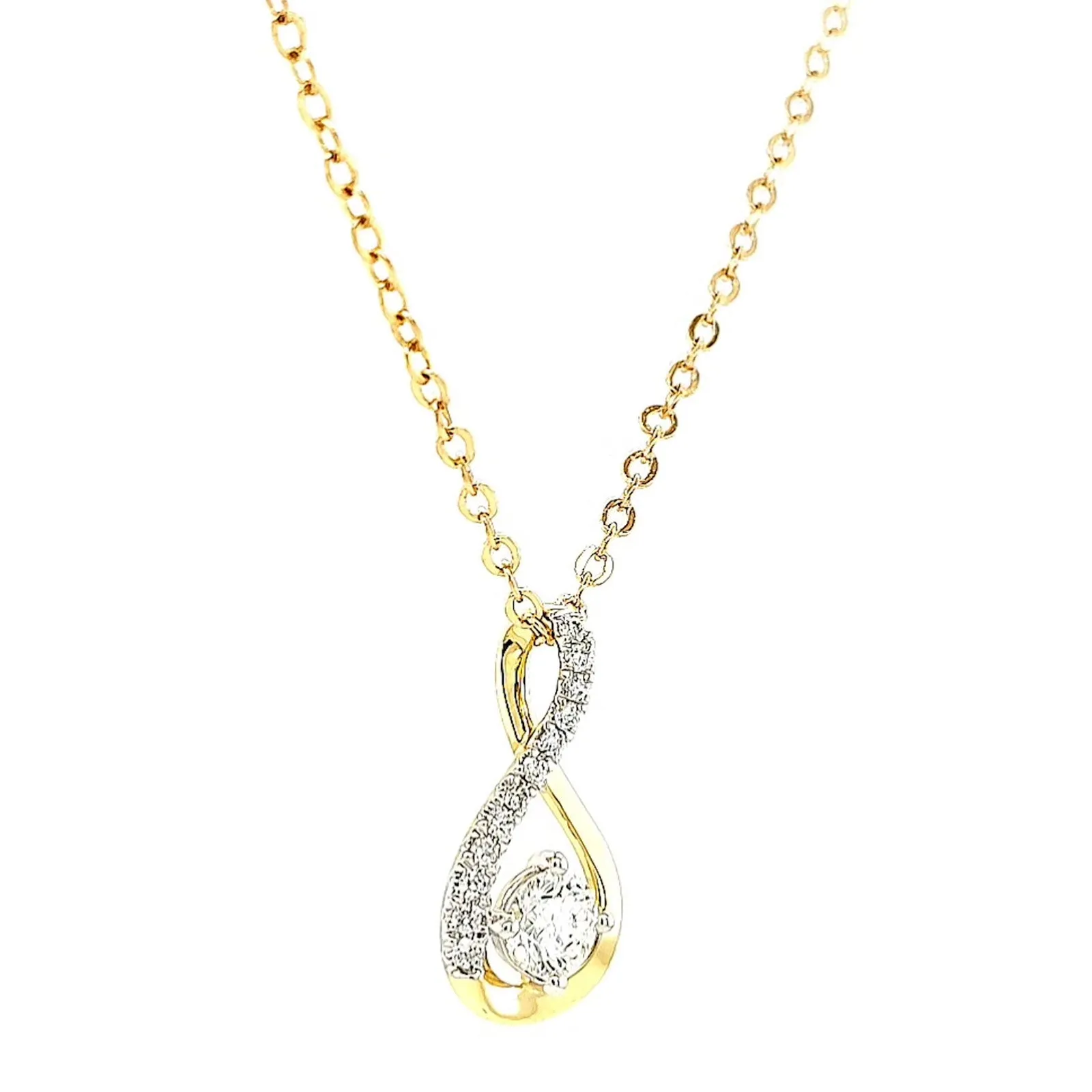 Celebration 9ct Yellow Gold Round Brilliant Cut 1/2 Carat tw of Certified Lab Grown Diamonds Pendant