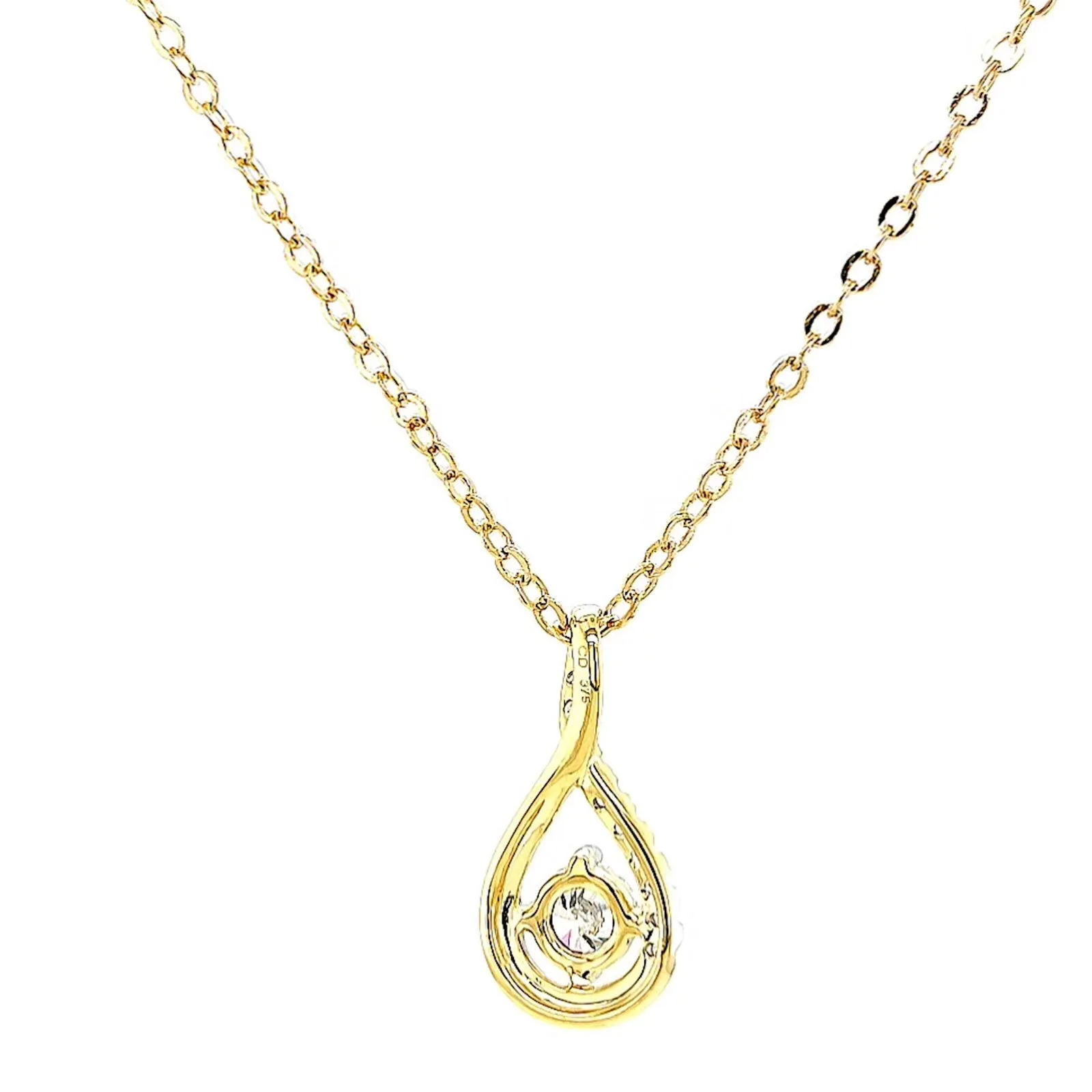 Celebration 9ct Yellow Gold Round Brilliant Cut 1/2 Carat tw of Certified Lab Grown Diamonds Pendant