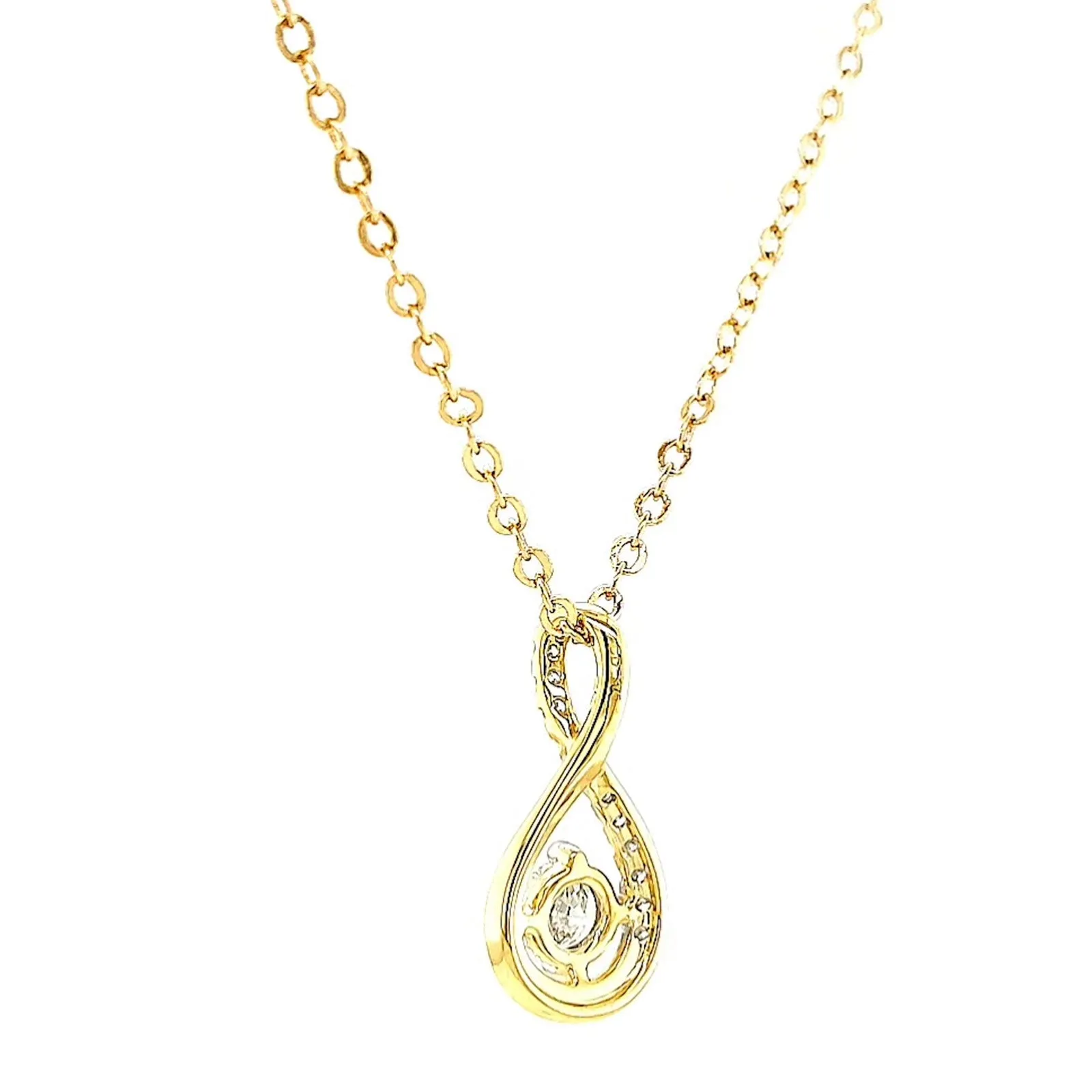 Celebration 9ct Yellow Gold Round Brilliant Cut 1/2 Carat tw of Certified Lab Grown Diamonds Pendant