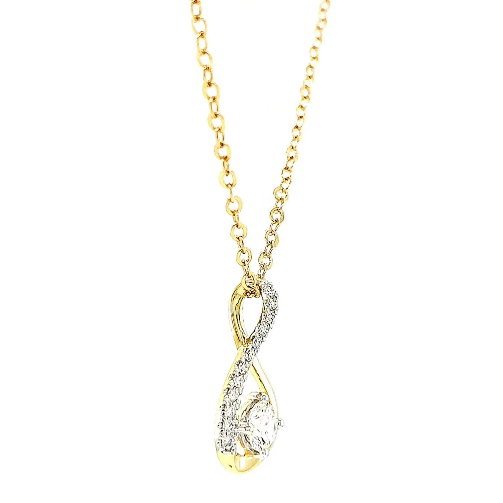 Celebration 9ct Yellow Gold Round Brilliant Cut 1/2 Carat tw of Certified Lab Grown Diamonds Pendant