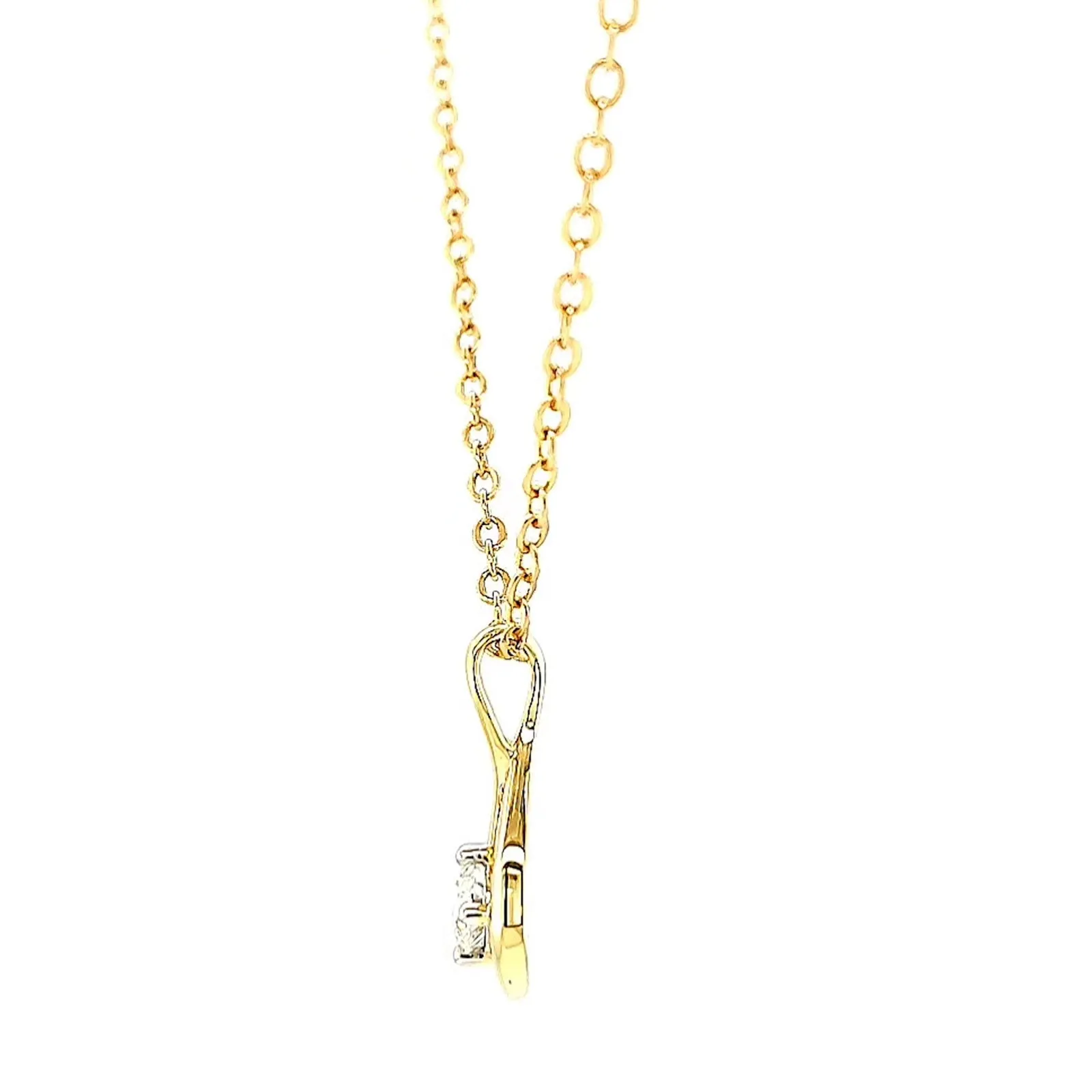Celebration 9ct Yellow Gold Round Brilliant Cut 1/4 Carat tw of Lab Grown Diamonds Pendant