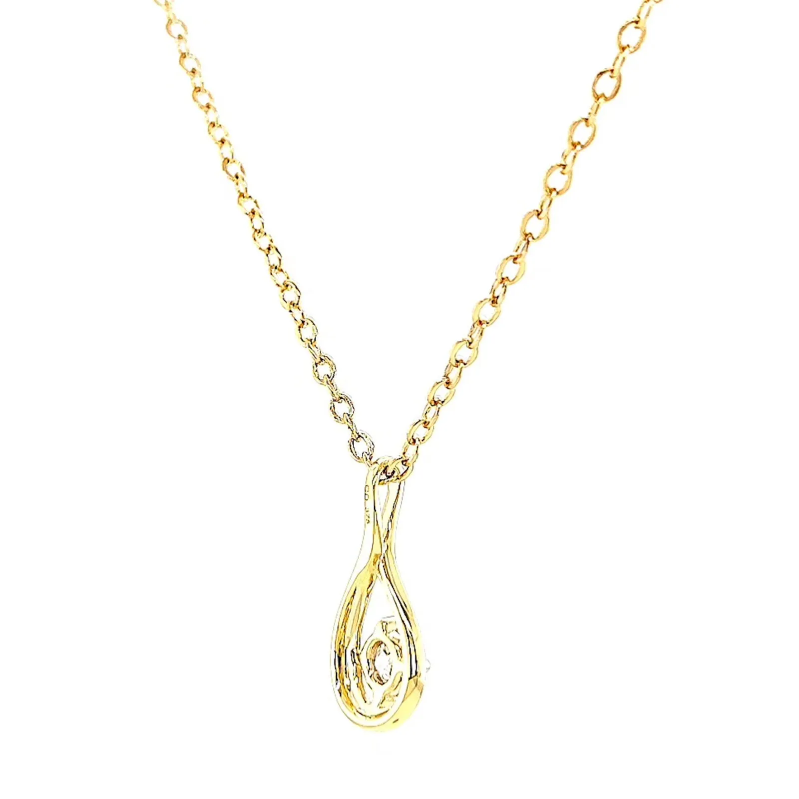 Celebration 9ct Yellow Gold Round Brilliant Cut 1/4 Carat tw of Lab Grown Diamonds Pendant