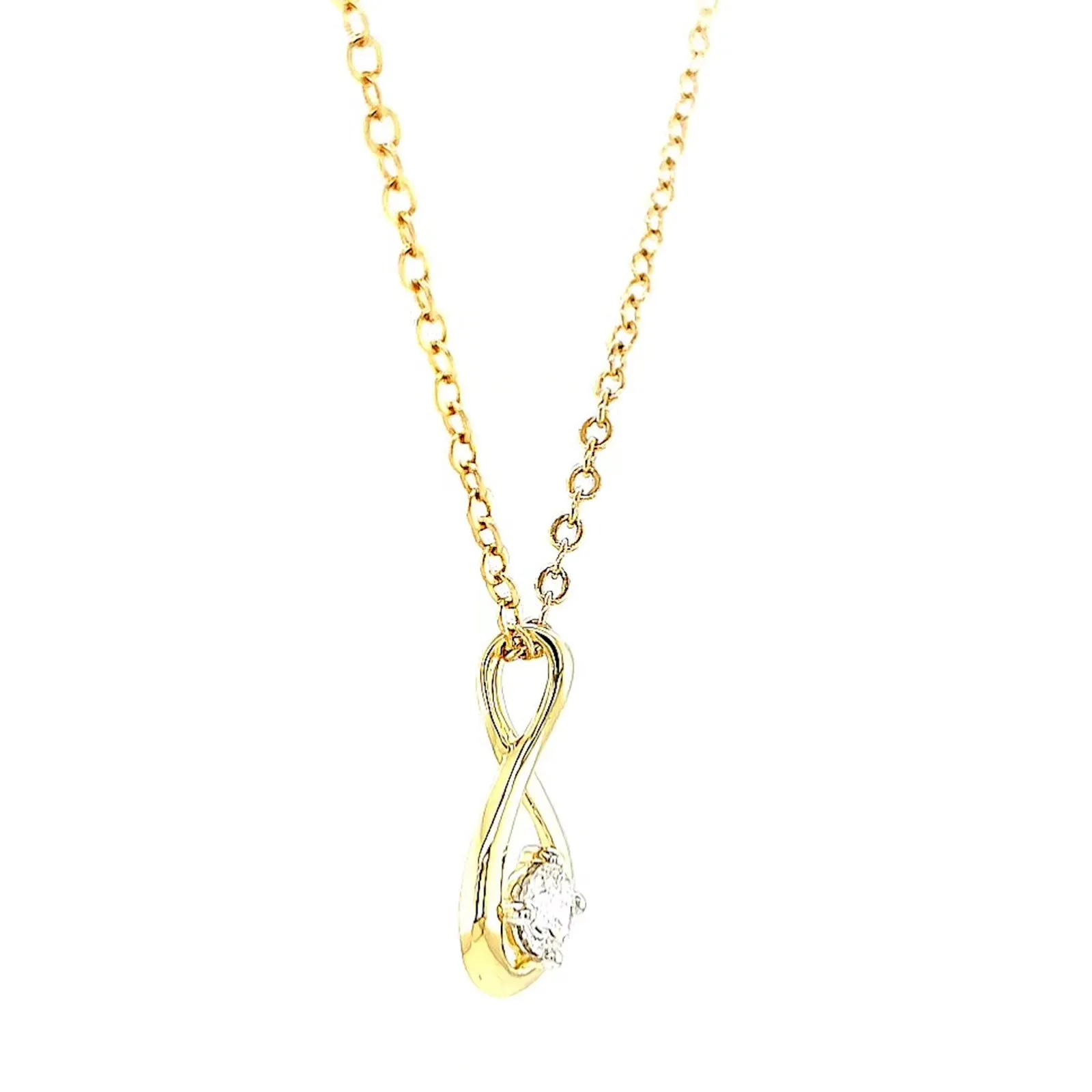 Celebration 9ct Yellow Gold Round Brilliant Cut 1/4 Carat tw of Lab Grown Diamonds Pendant