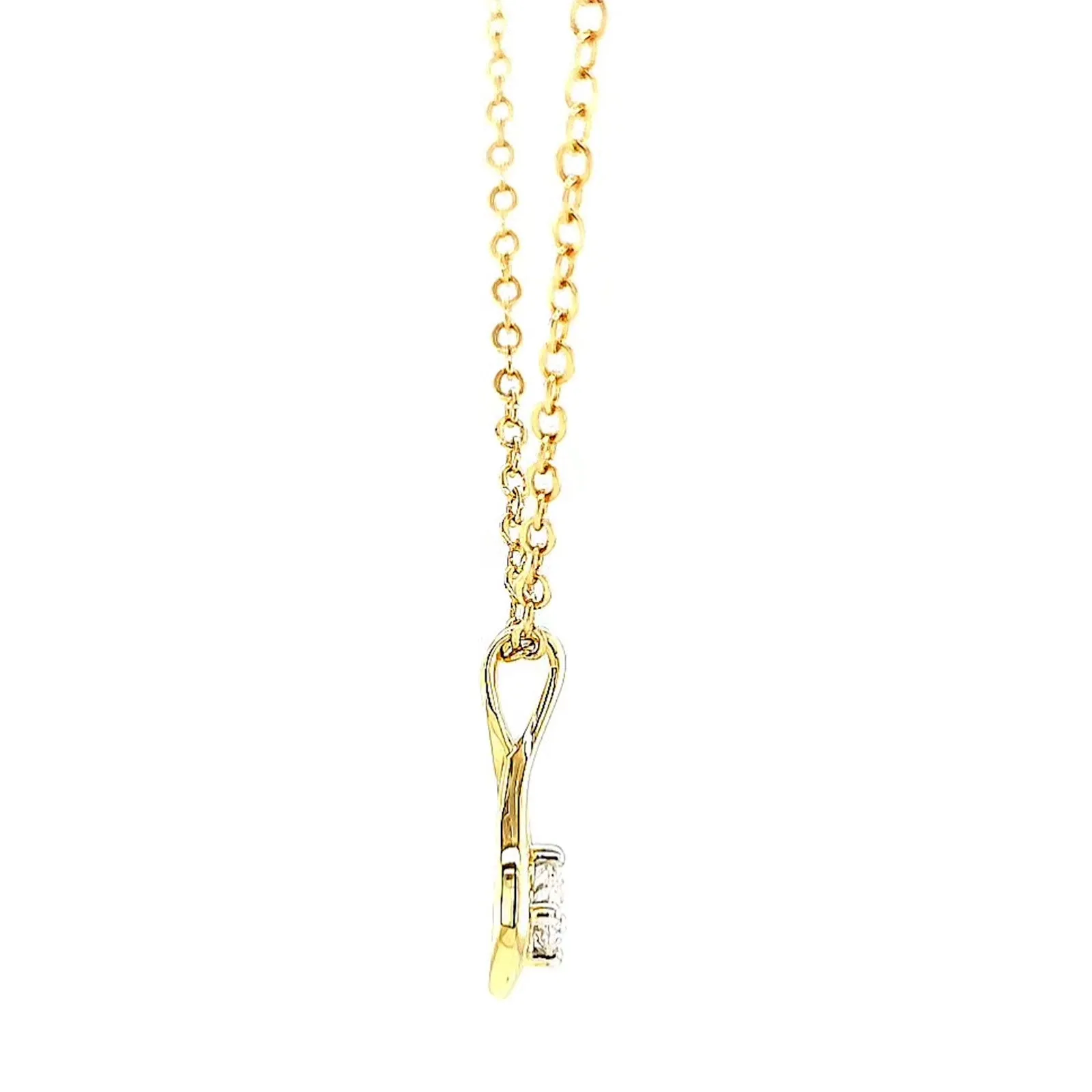 Celebration 9ct Yellow Gold Round Brilliant Cut 1/4 Carat tw of Lab Grown Diamonds Pendant
