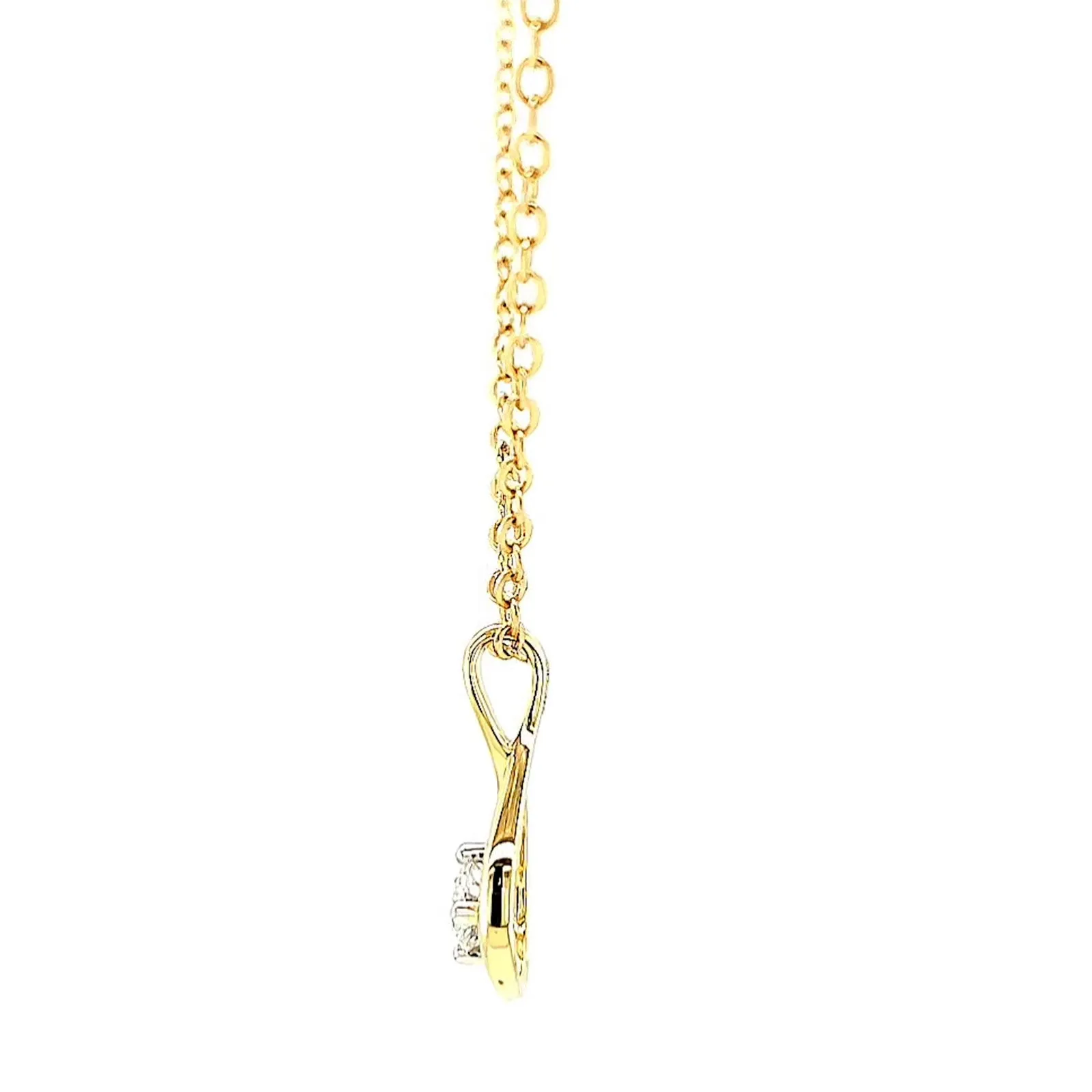Celebration 9ct Yellow Gold Round Brilliant Cut 1/4 Carat tw of Lab Grown Diamonds Pendant