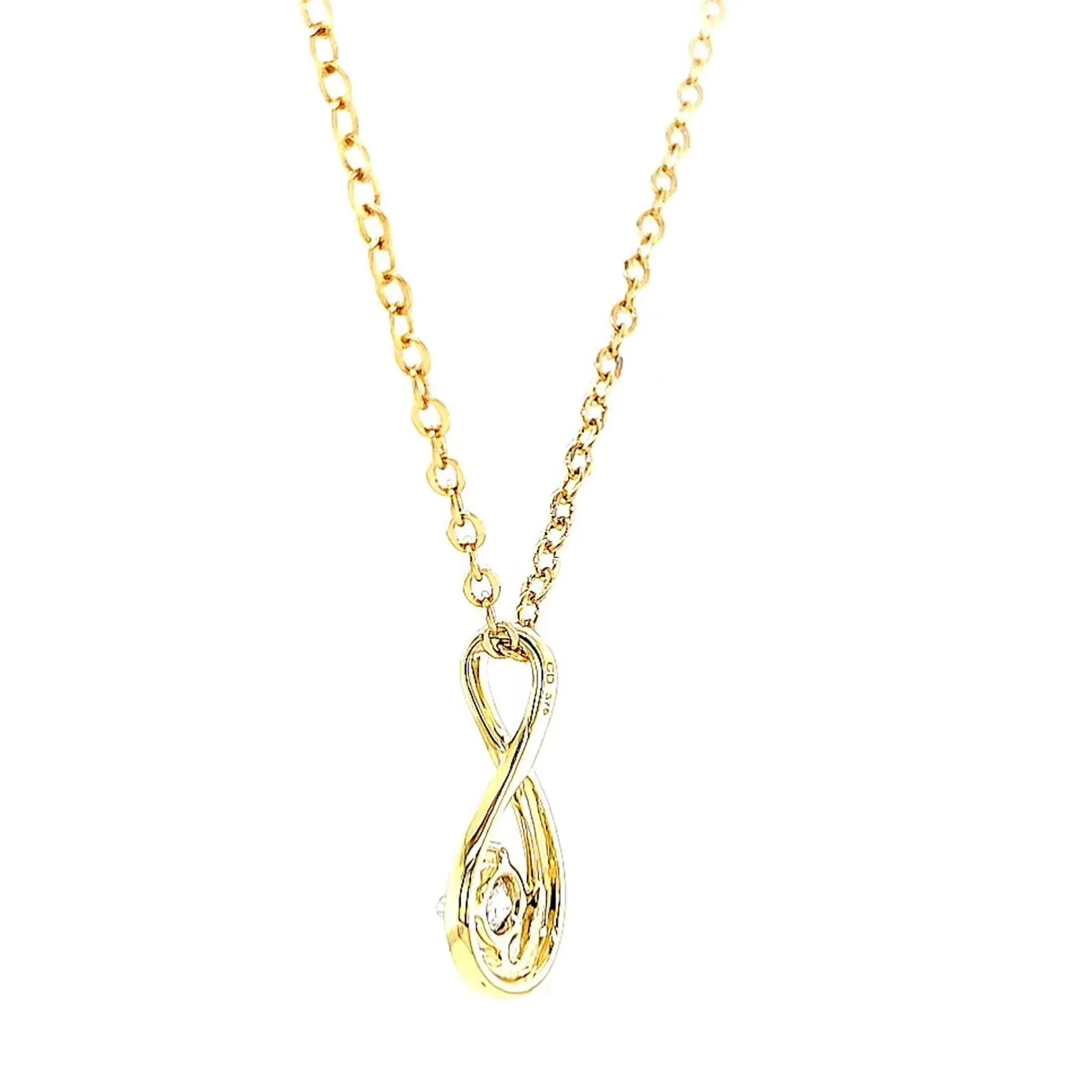 Celebration 9ct Yellow Gold Round Brilliant Cut 1/4 Carat tw of Lab Grown Diamonds Pendant
