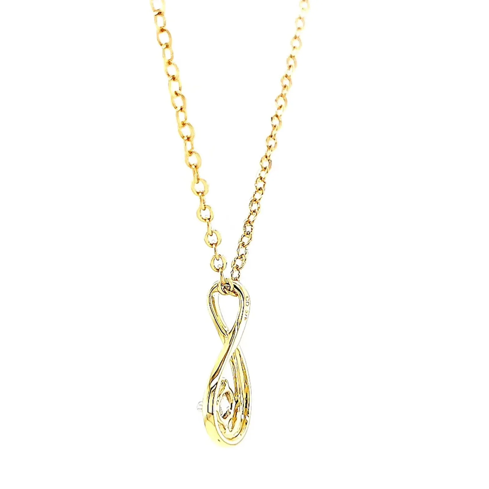 Celebration 9ct Yellow Gold Round Brilliant Cut 1/4 Carat tw of Lab Grown Diamonds Pendant