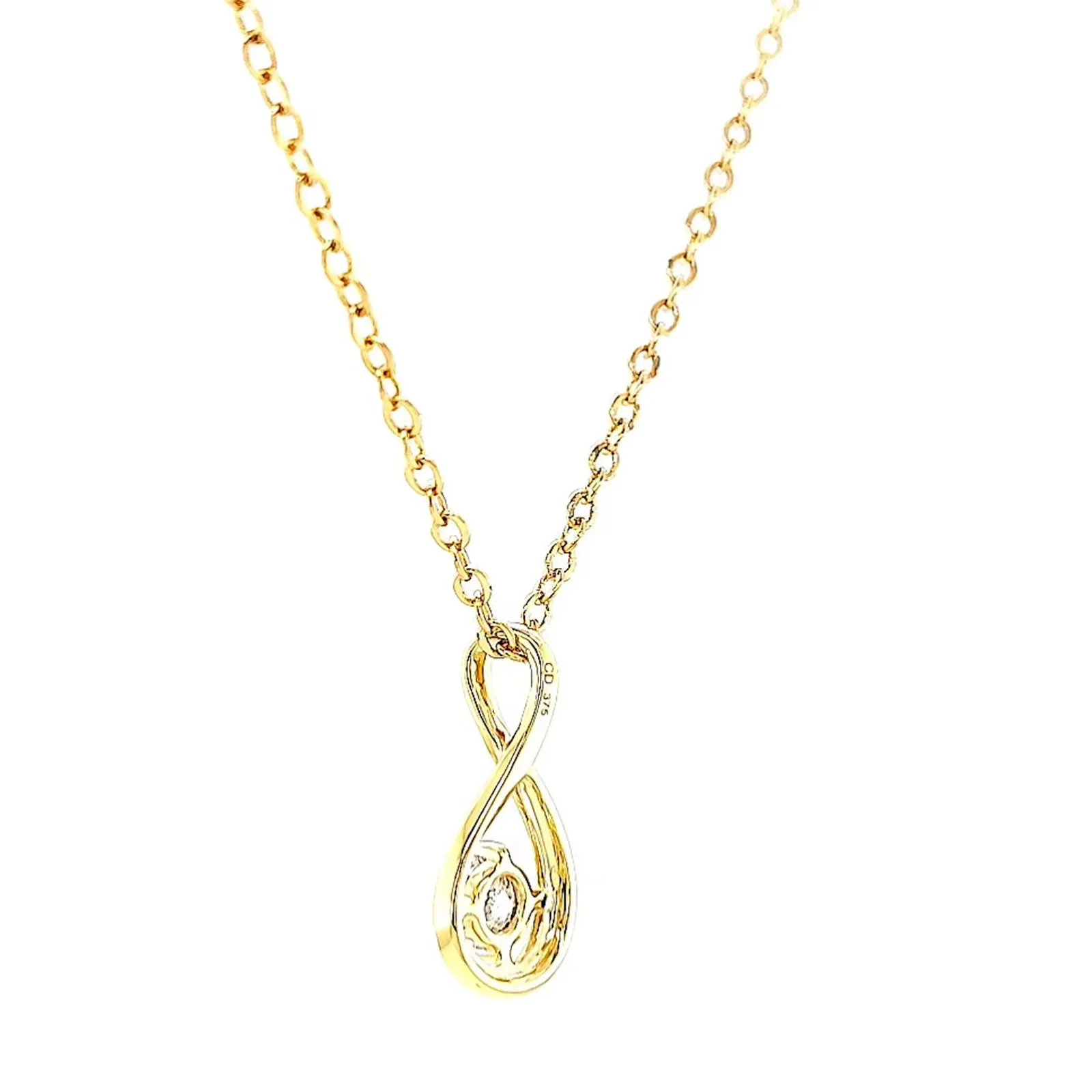Celebration 9ct Yellow Gold Round Brilliant Cut 1/4 Carat tw of Lab Grown Diamonds Pendant
