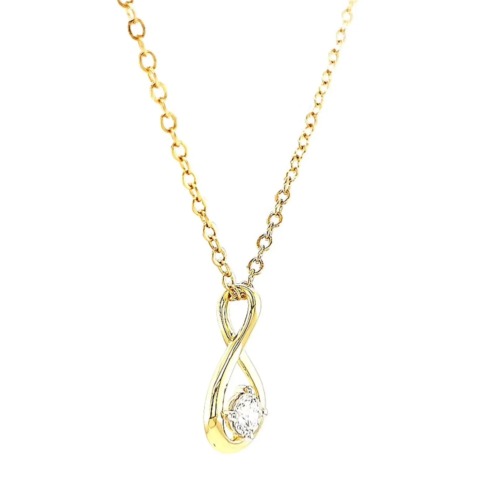 Celebration 9ct Yellow Gold Round Brilliant Cut 1/4 Carat tw of Lab Grown Diamonds Pendant