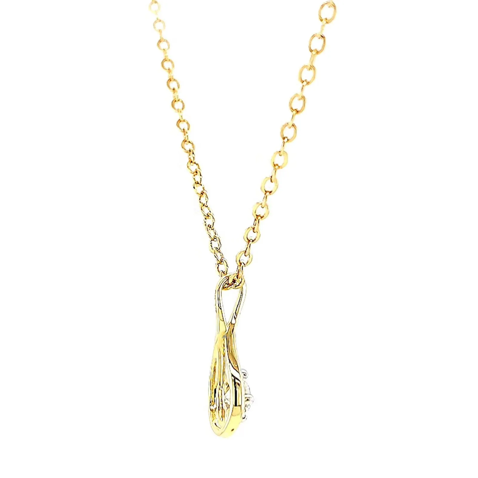 Celebration 9ct Yellow Gold Round Brilliant Cut 1/4 Carat tw of Lab Grown Diamonds Pendant