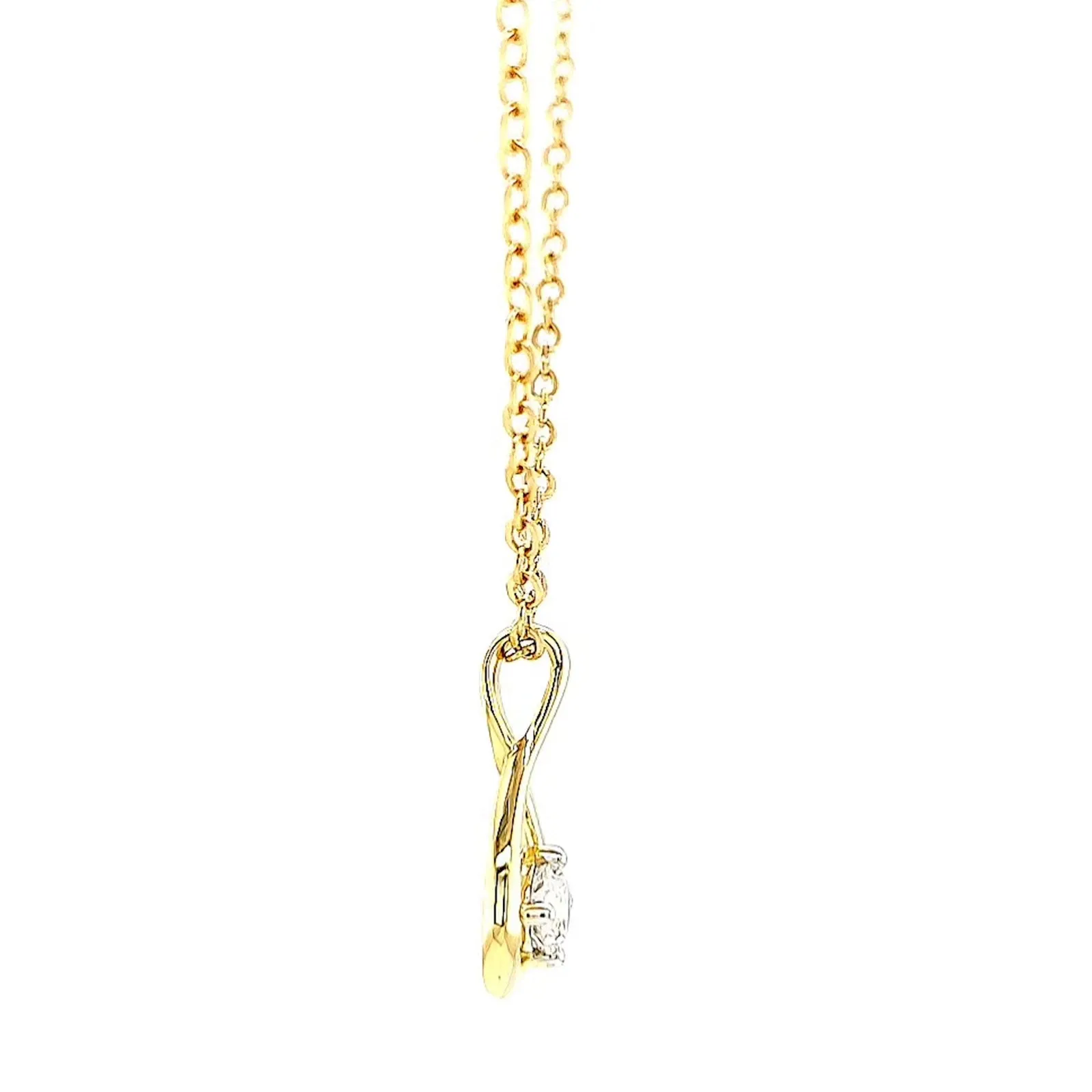 Celebration 9ct Yellow Gold Round Brilliant Cut 1/4 Carat tw of Lab Grown Diamonds Pendant