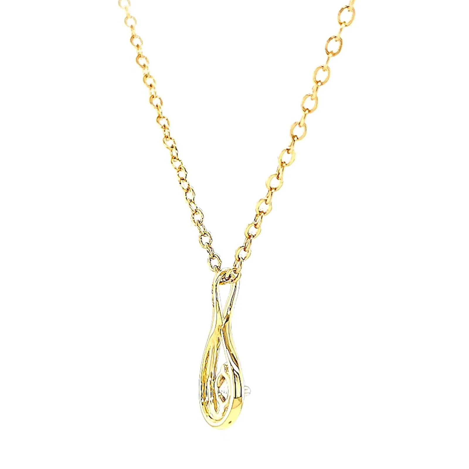 Celebration 9ct Yellow Gold Round Brilliant Cut 1/4 Carat tw of Lab Grown Diamonds Pendant