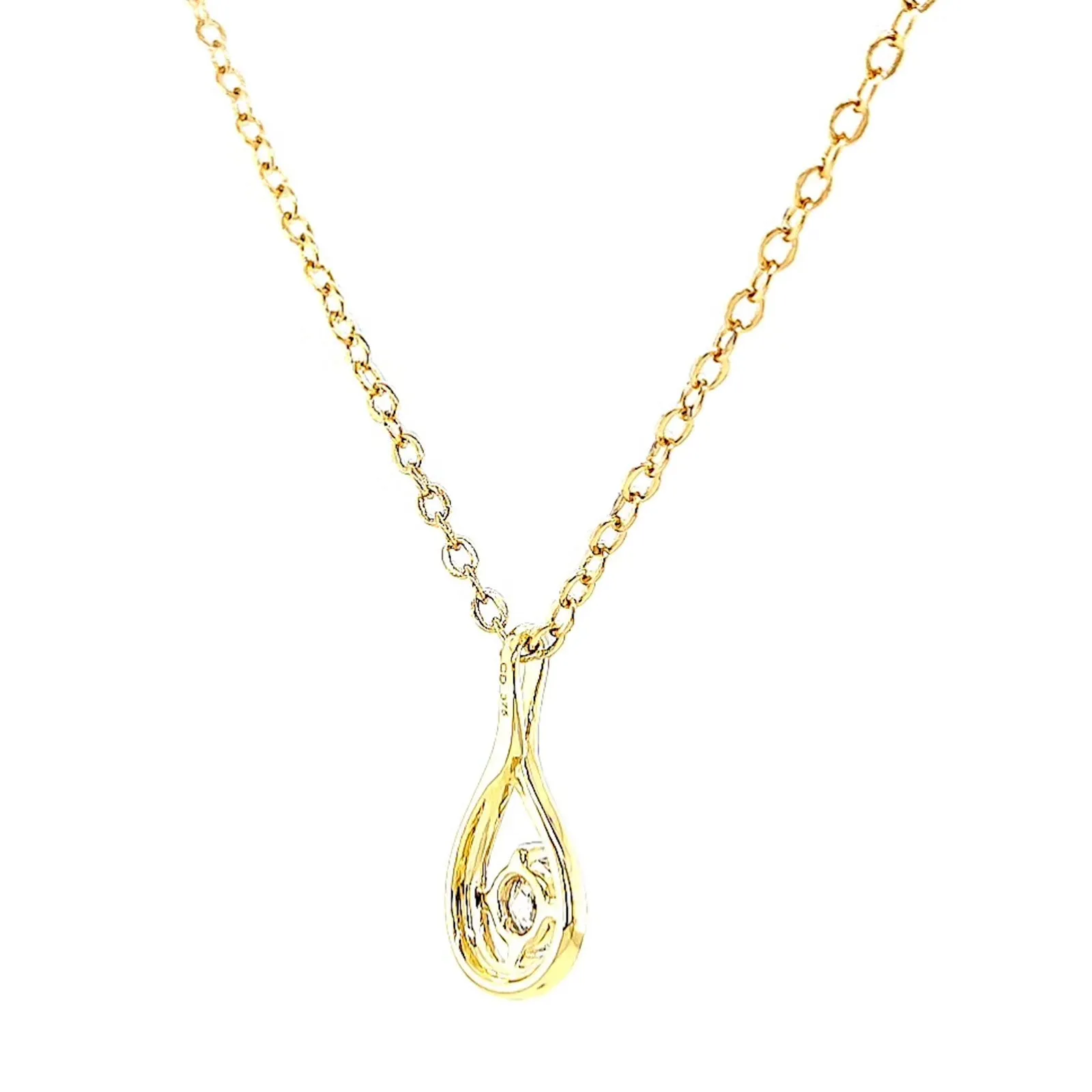 Celebration 9ct Yellow Gold Round Brilliant Cut 1/4 Carat tw of Lab Grown Diamonds Pendant