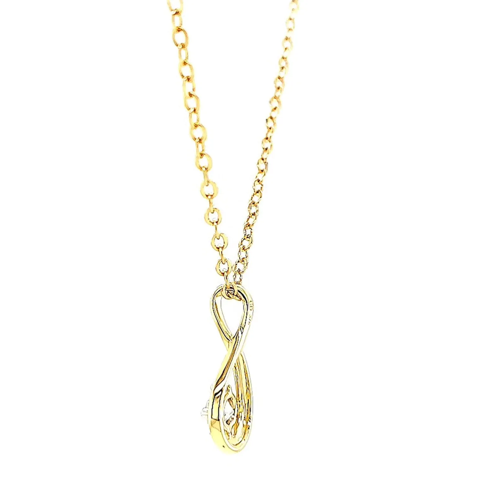 Celebration 9ct Yellow Gold Round Brilliant Cut 1/4 Carat tw of Lab Grown Diamonds Pendant