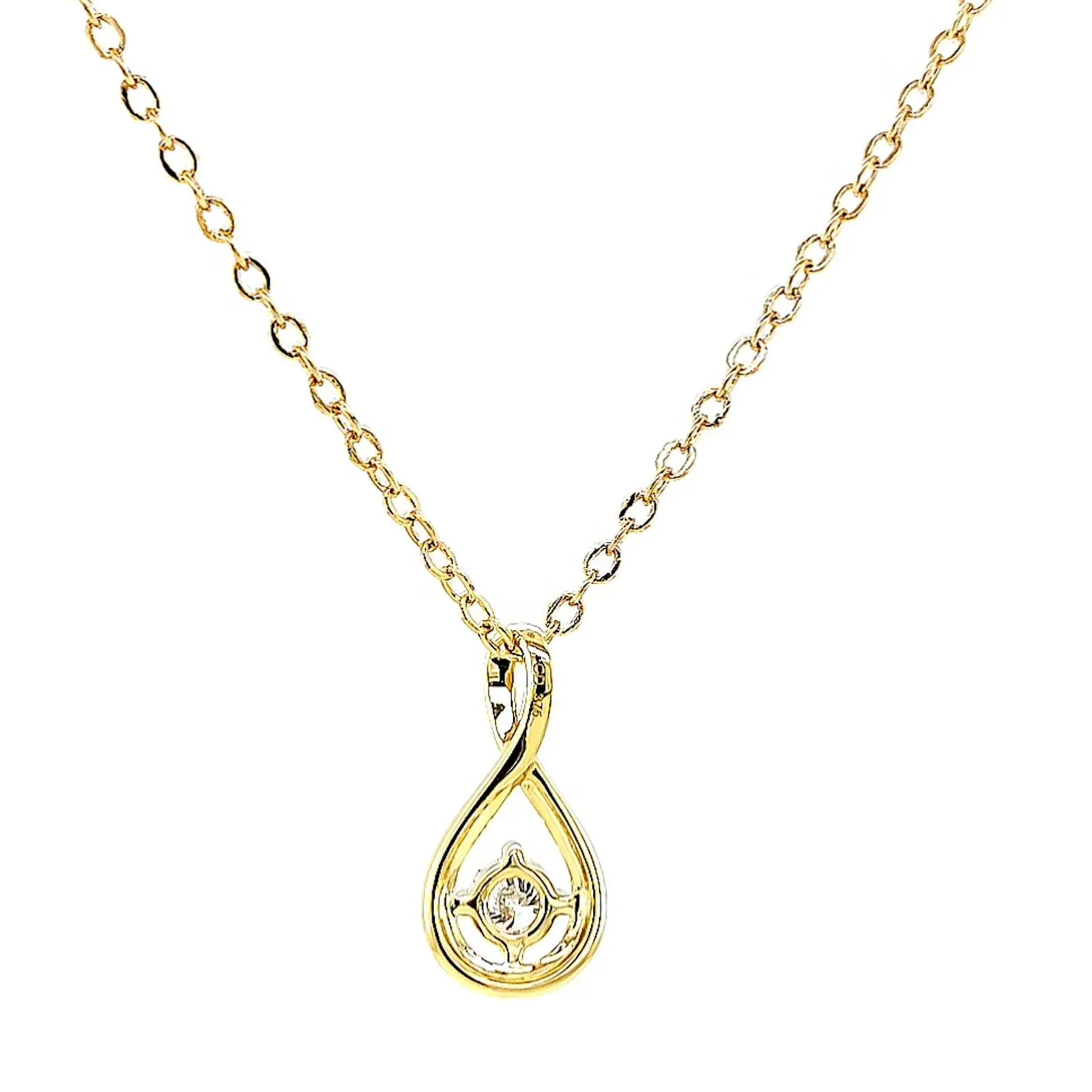 Celebration 9ct Yellow Gold Round Brilliant Cut 1/4 Carat tw of Lab Grown Diamonds Pendant