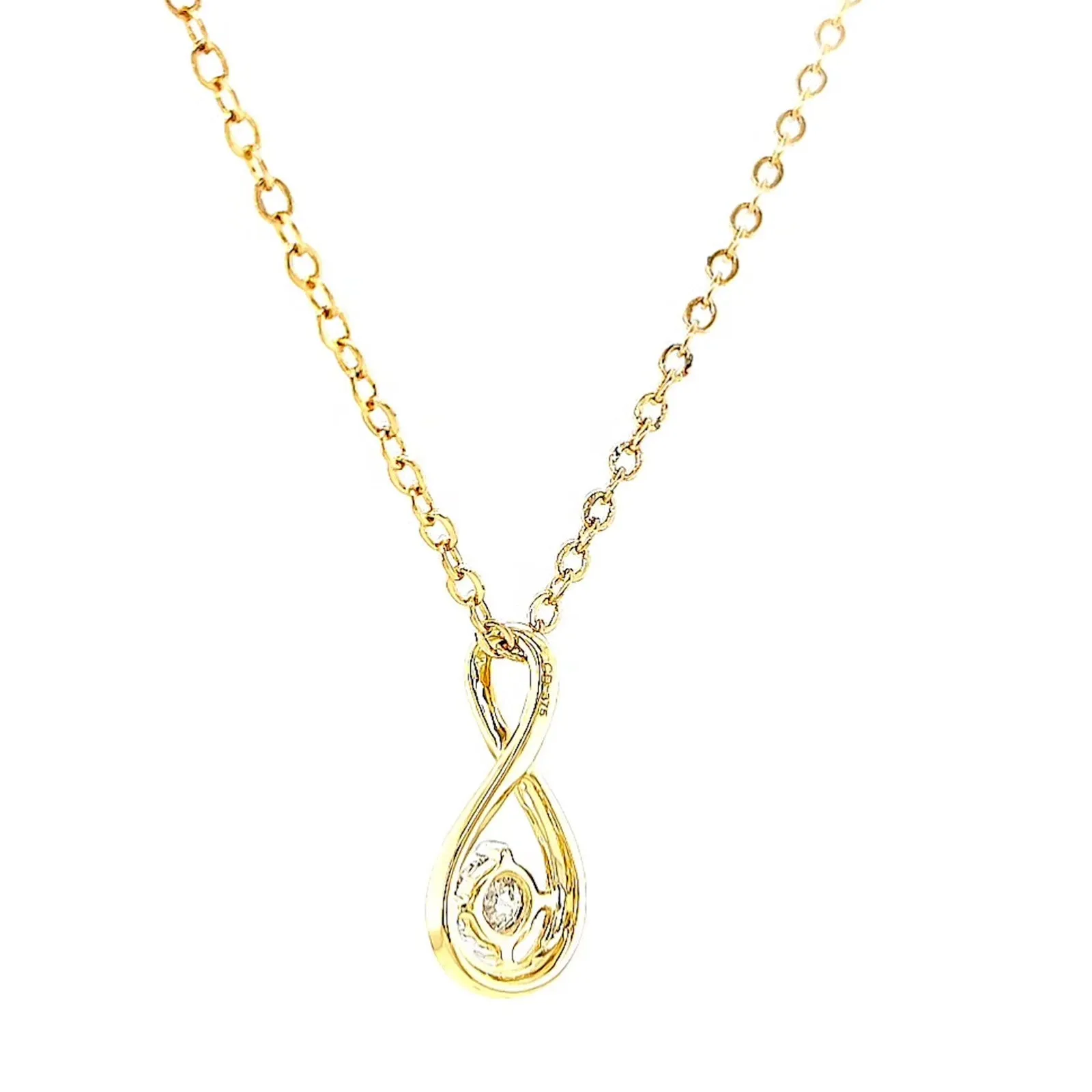 Celebration 9ct Yellow Gold Round Brilliant Cut 1/4 Carat tw of Lab Grown Diamonds Pendant