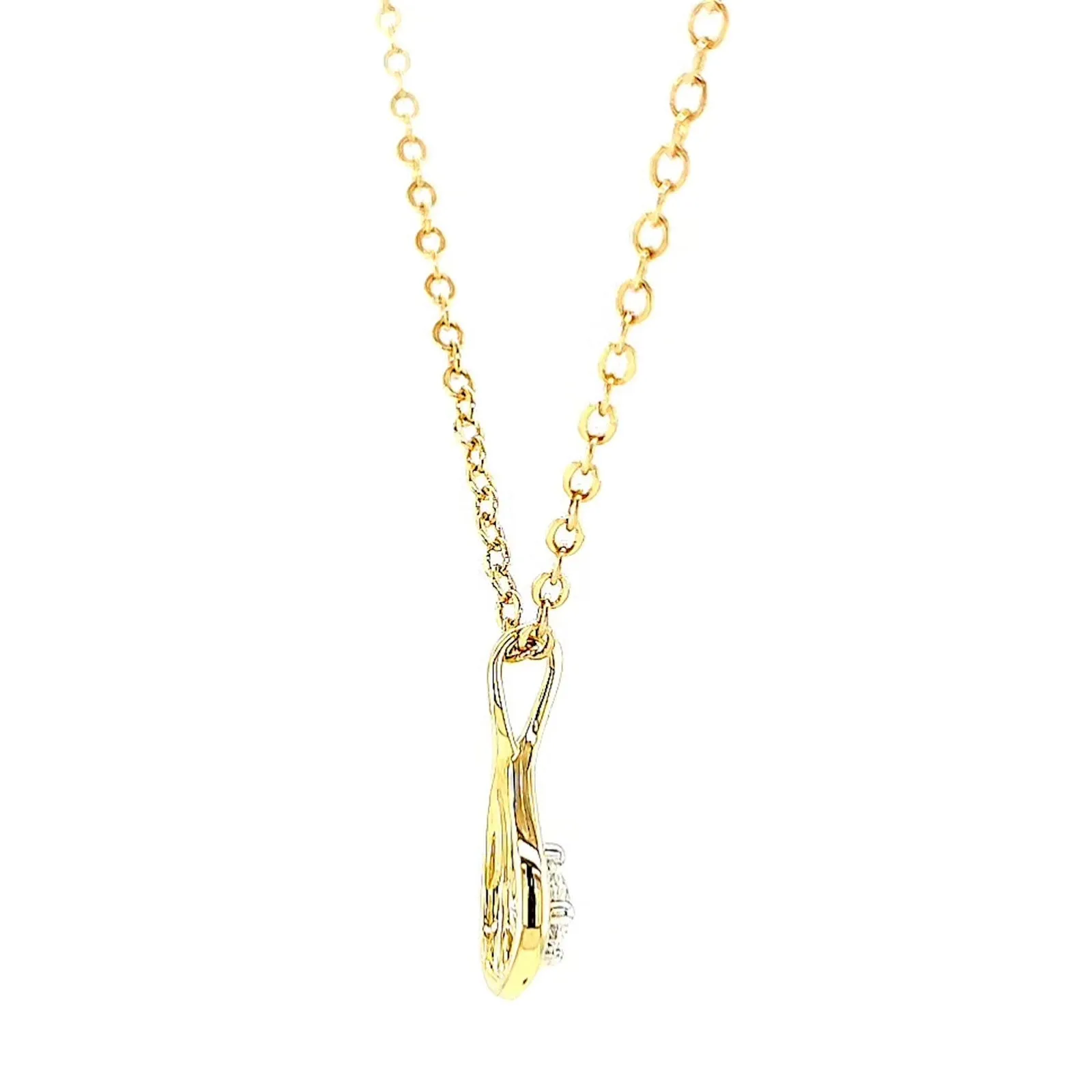 Celebration 9ct Yellow Gold Round Brilliant Cut 1/4 Carat tw of Lab Grown Diamonds Pendant