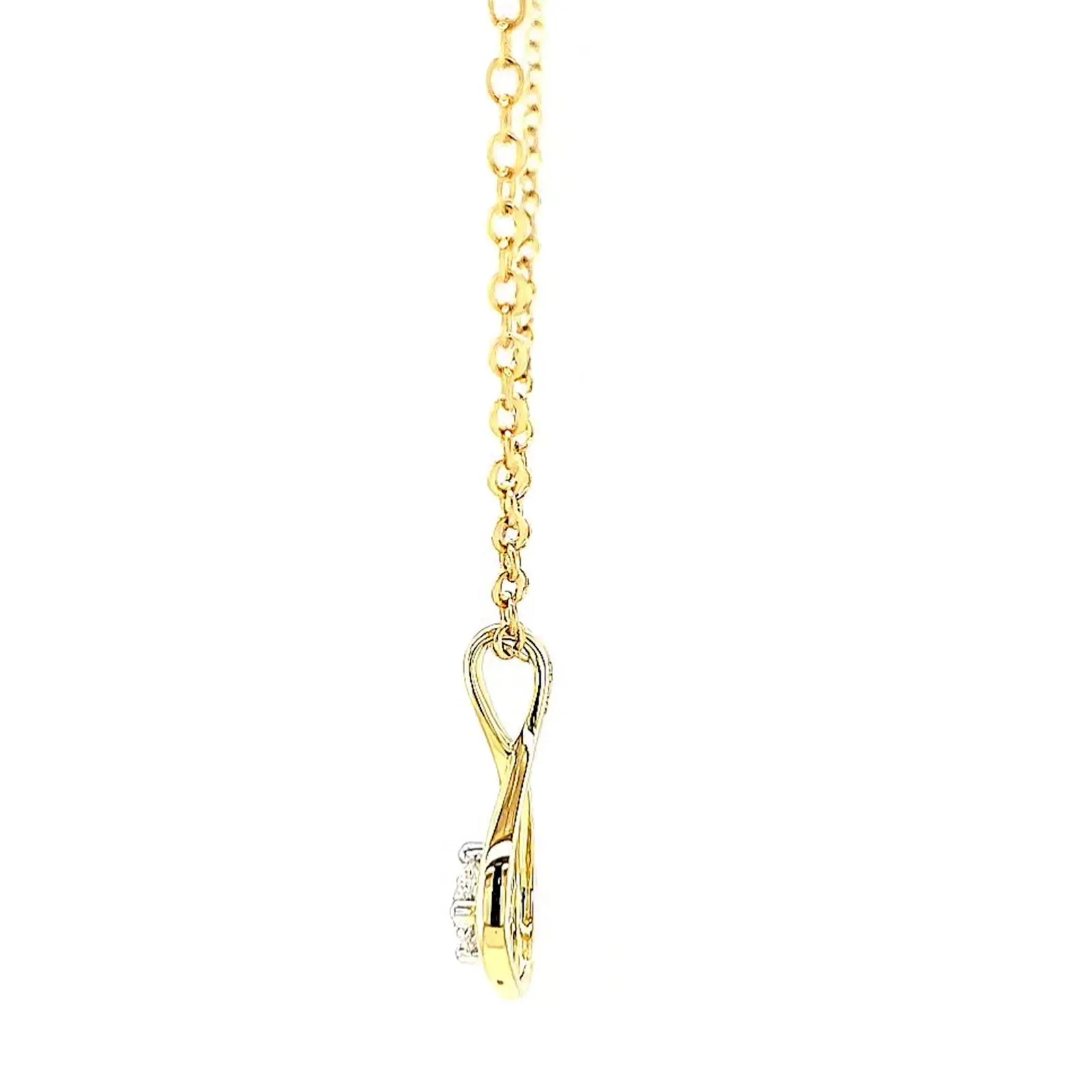 Celebration 9ct Yellow Gold Round Brilliant Cut 1/4 Carat tw of Lab Grown Diamonds Pendant