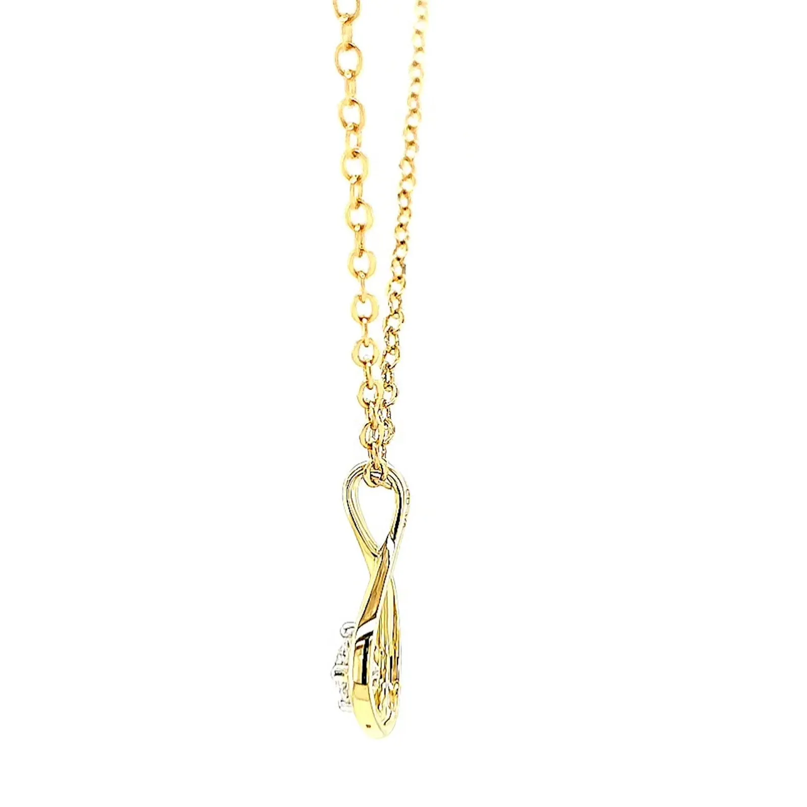 Celebration 9ct Yellow Gold Round Brilliant Cut 1/4 Carat tw of Lab Grown Diamonds Pendant