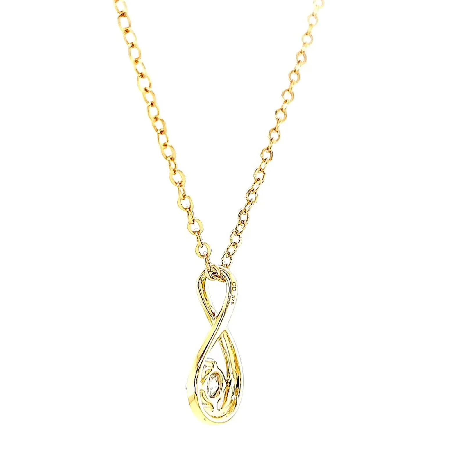 Celebration 9ct Yellow Gold Round Brilliant Cut 1/4 Carat tw of Lab Grown Diamonds Pendant