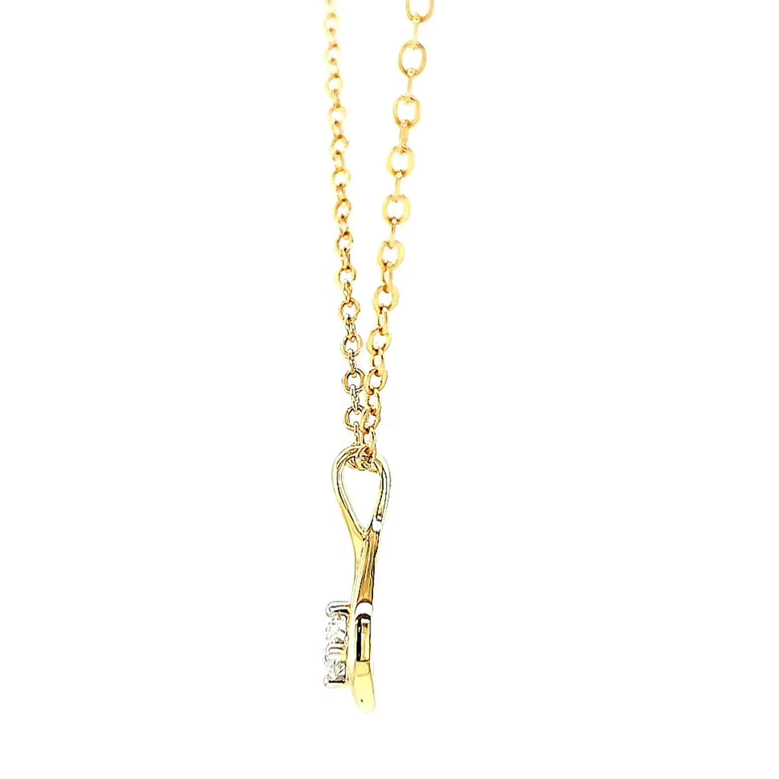 Celebration 9ct Yellow Gold Round Brilliant Cut 1/4 Carat tw of Lab Grown Diamonds Pendant