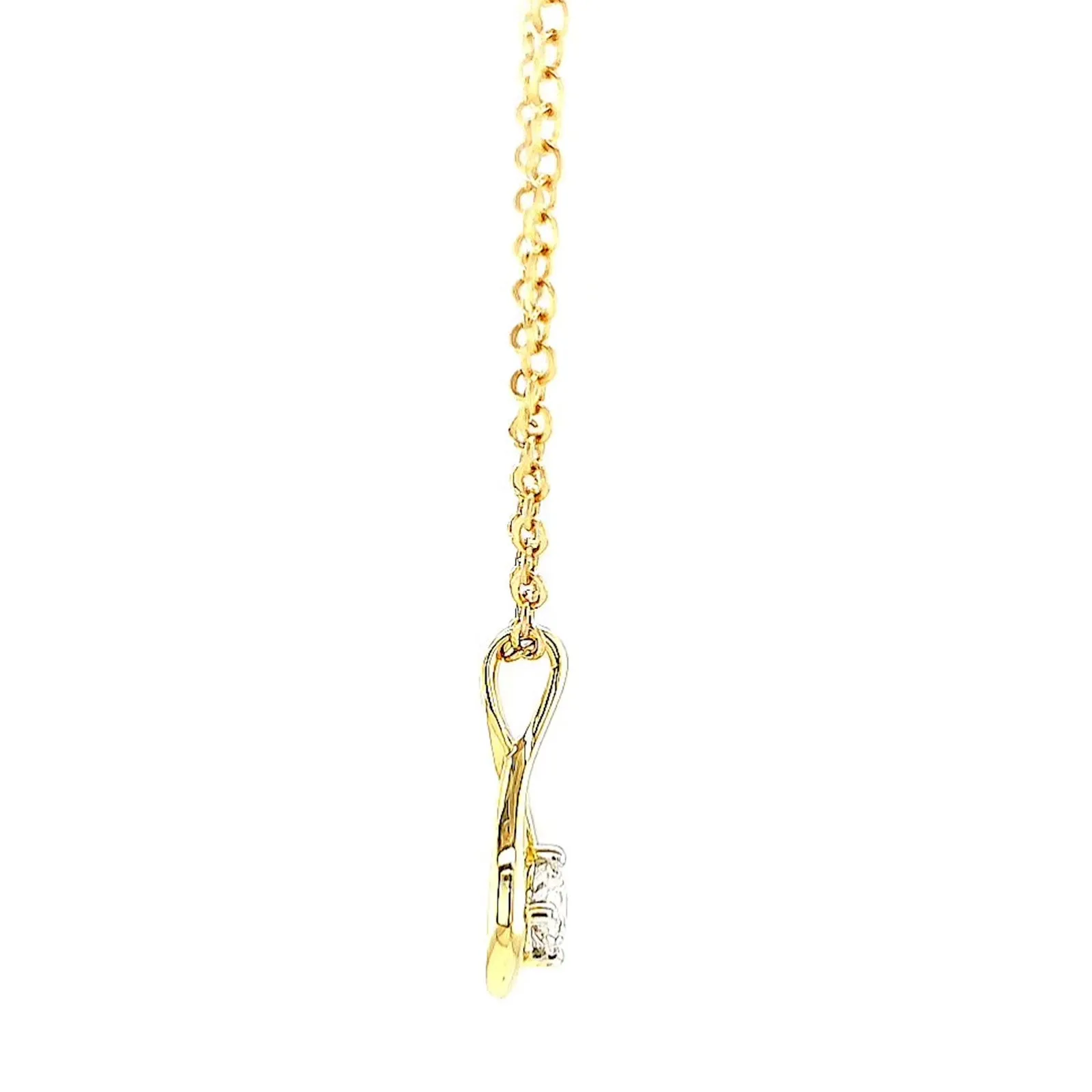 Celebration 9ct Yellow Gold Round Brilliant Cut 1/4 Carat tw of Lab Grown Diamonds Pendant