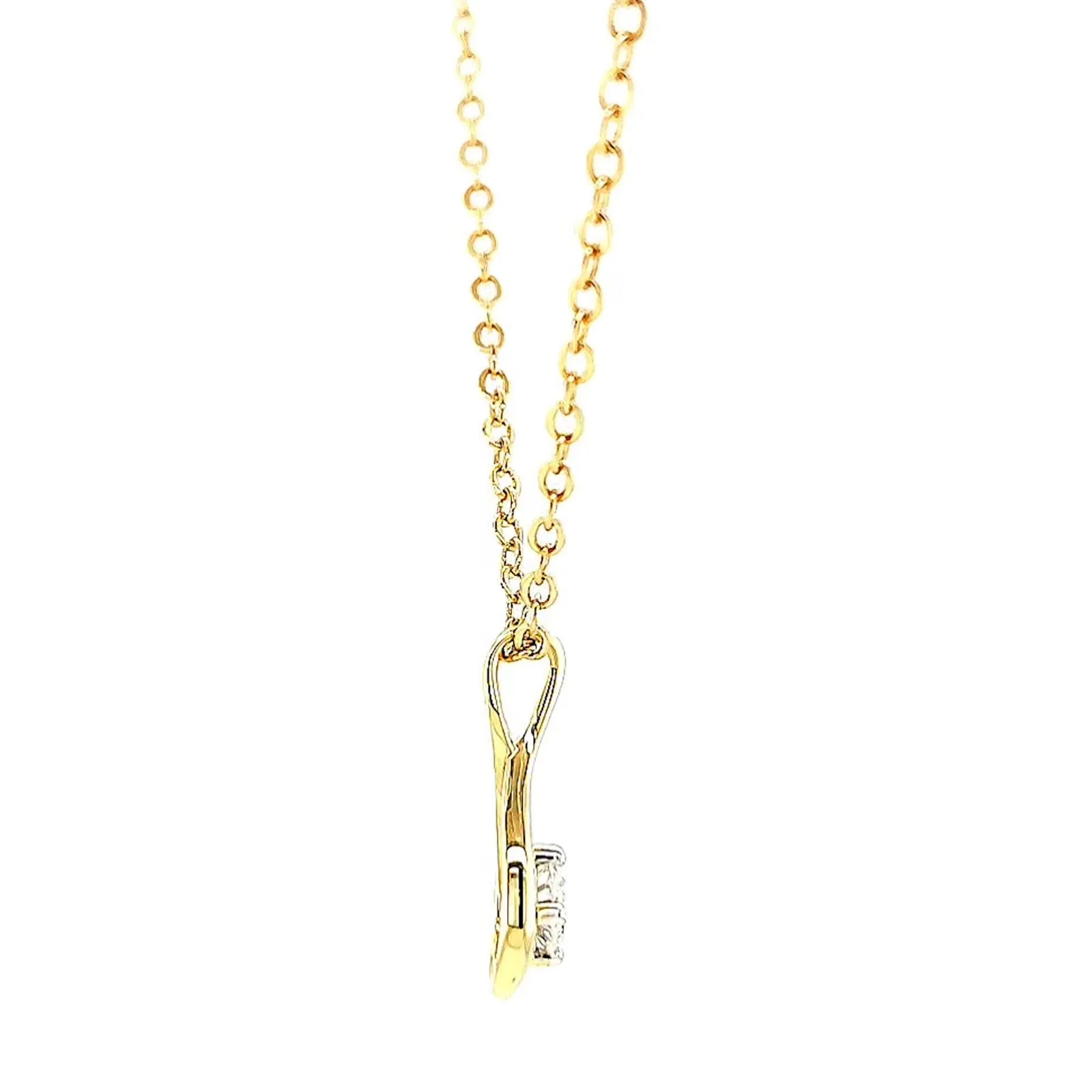 Celebration 9ct Yellow Gold Round Brilliant Cut 1/4 Carat tw of Lab Grown Diamonds Pendant