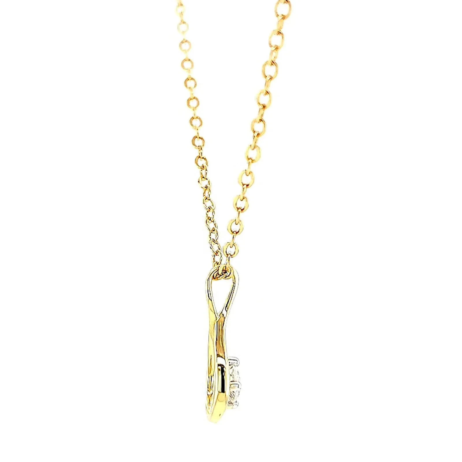 Celebration 9ct Yellow Gold Round Brilliant Cut 1/4 Carat tw of Lab Grown Diamonds Pendant