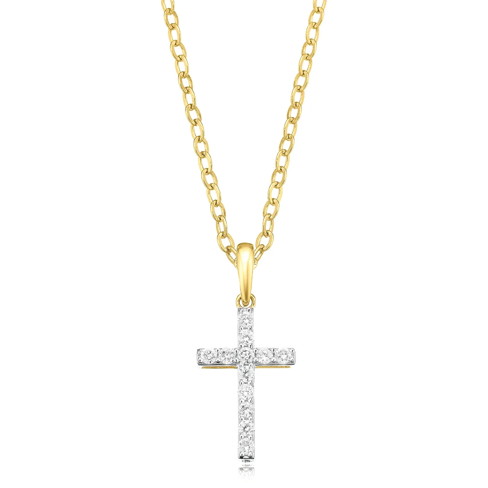 Celebration 9ct Yellow Gold with Round Brilliant Cut 0.15 ct tw of Lab Grown Diamond Pendant