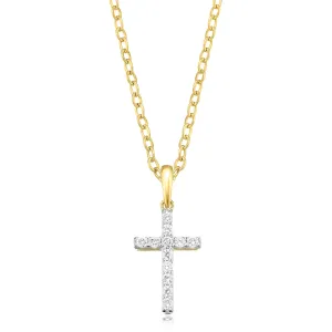 Celebration 9ct Yellow Gold with Round Brilliant Cut 0.15 ct tw of Lab Grown Diamond Pendant