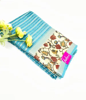 Chanderi silk saree Blue