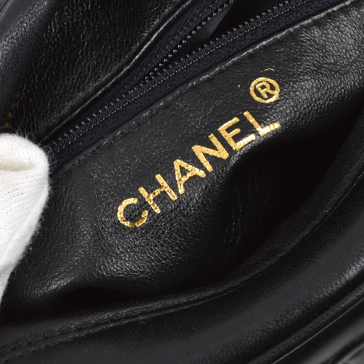 Chanel 1996-1997 Black Lambskin Camera Bag Mini