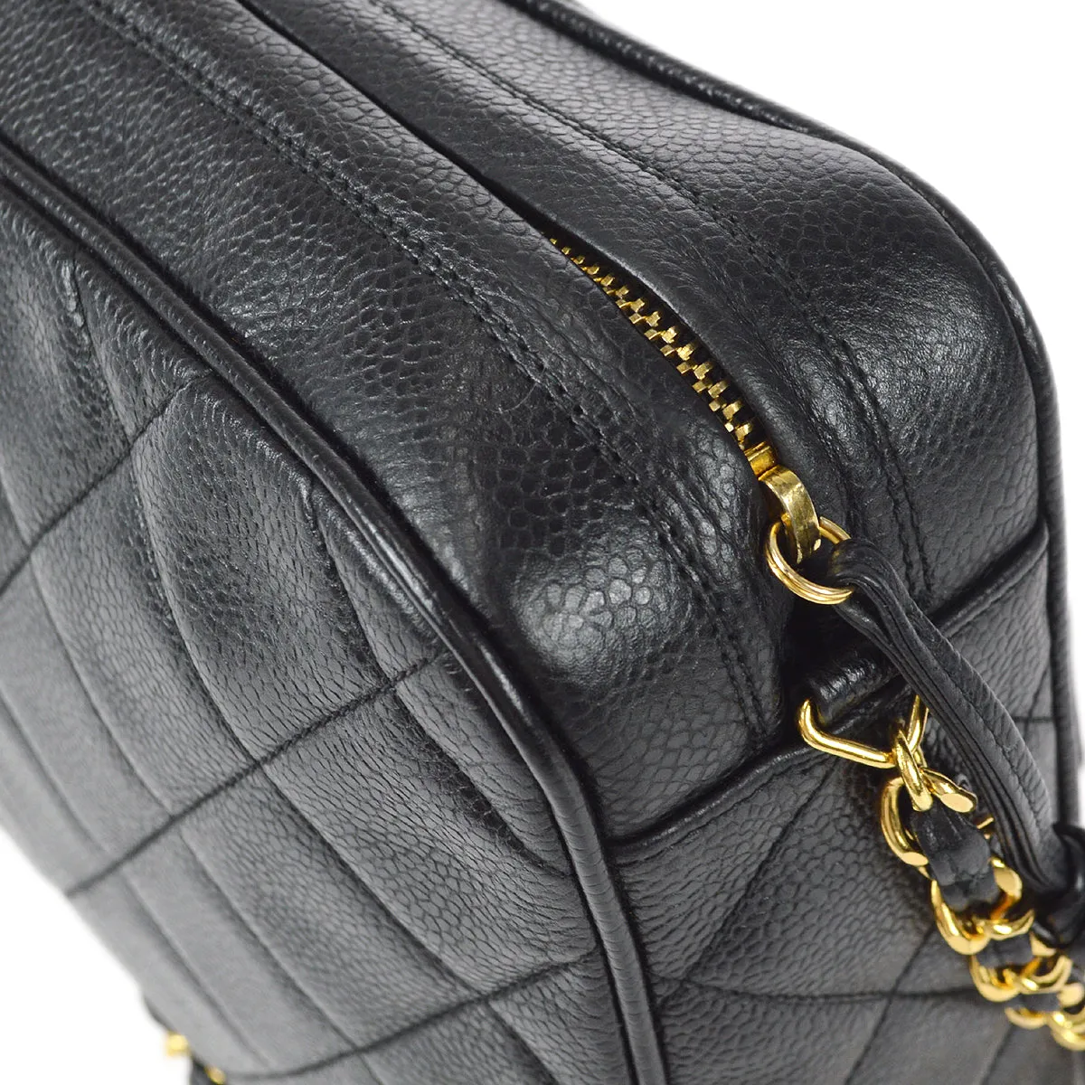 CHANEL 1996-1997 Camera Bag Large Black Caviar 97513