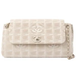 Chanel Around 2002 Made New Travel Line Matelasse Plate Chain Bag